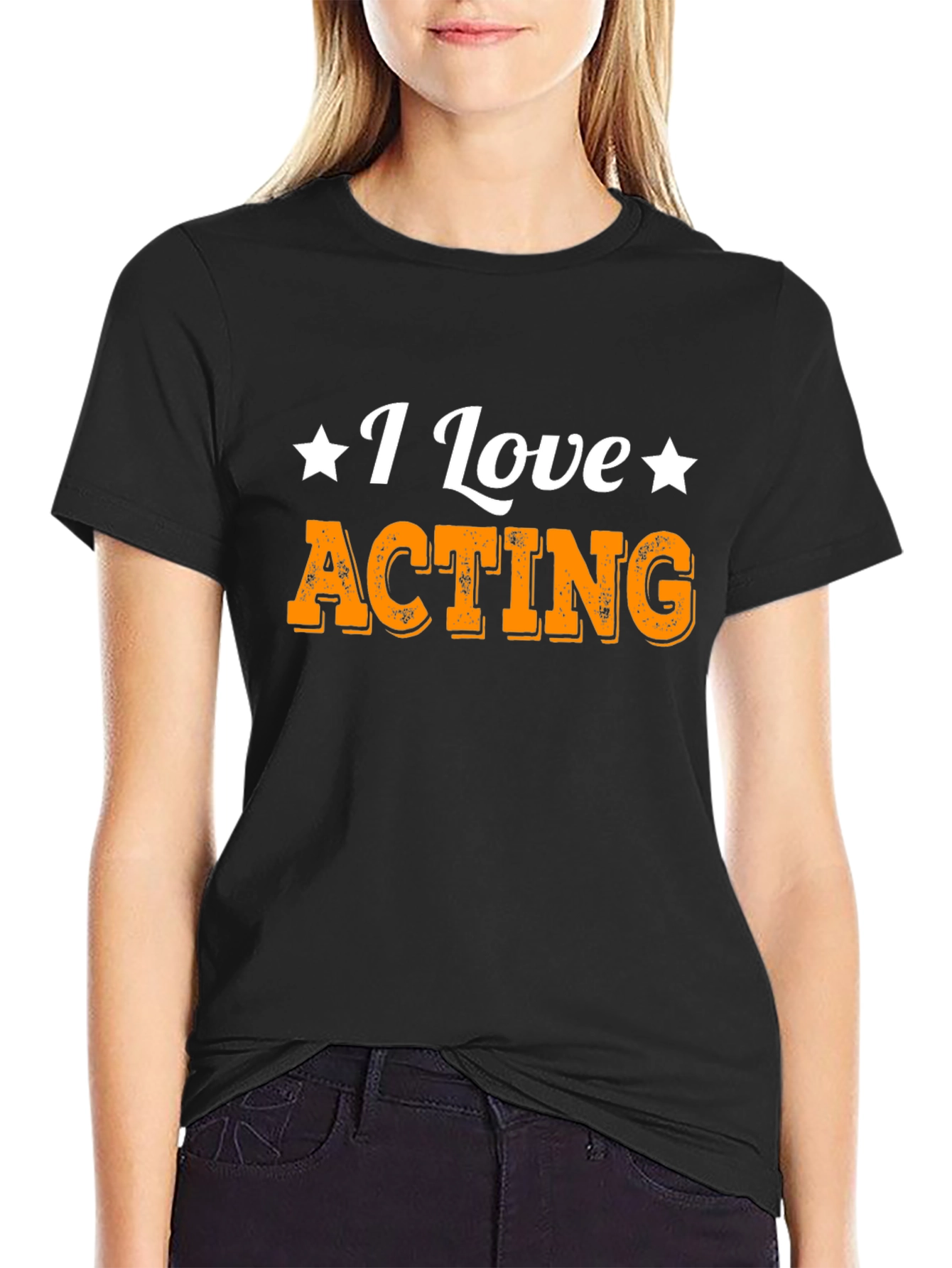 I Love Acting Black T-Shirt