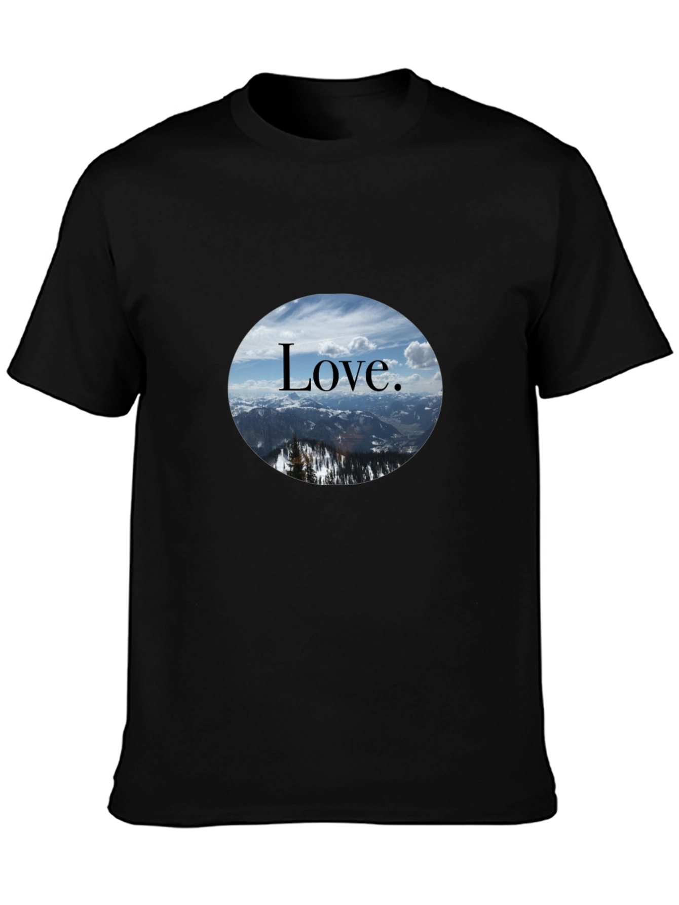 Love Mountain Scene Graphic T-Shirt