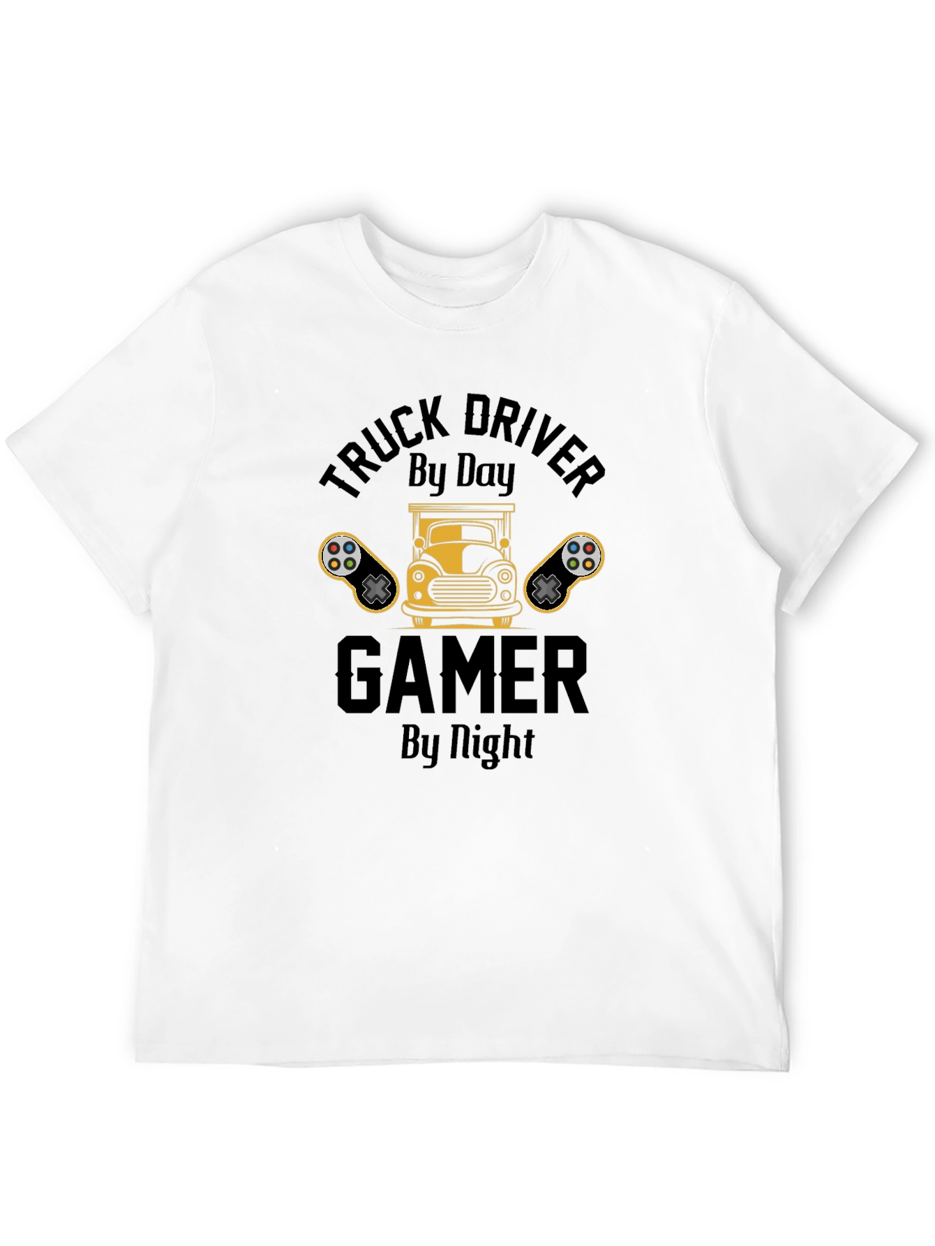 Truck Driver Gamer T-Shirt - Black