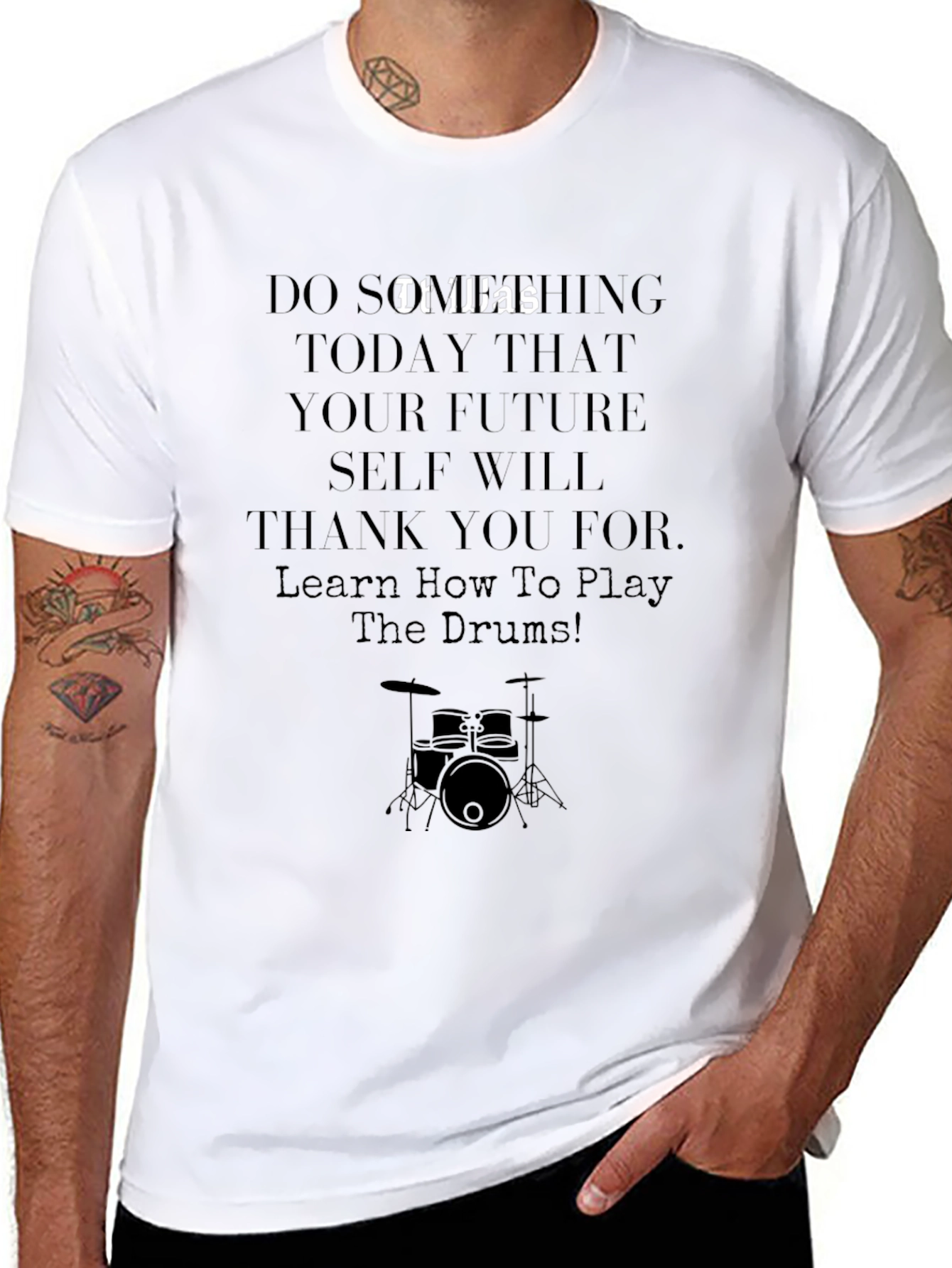 Inspiring Drummer T-Shirt: Future Self Will Thank You
