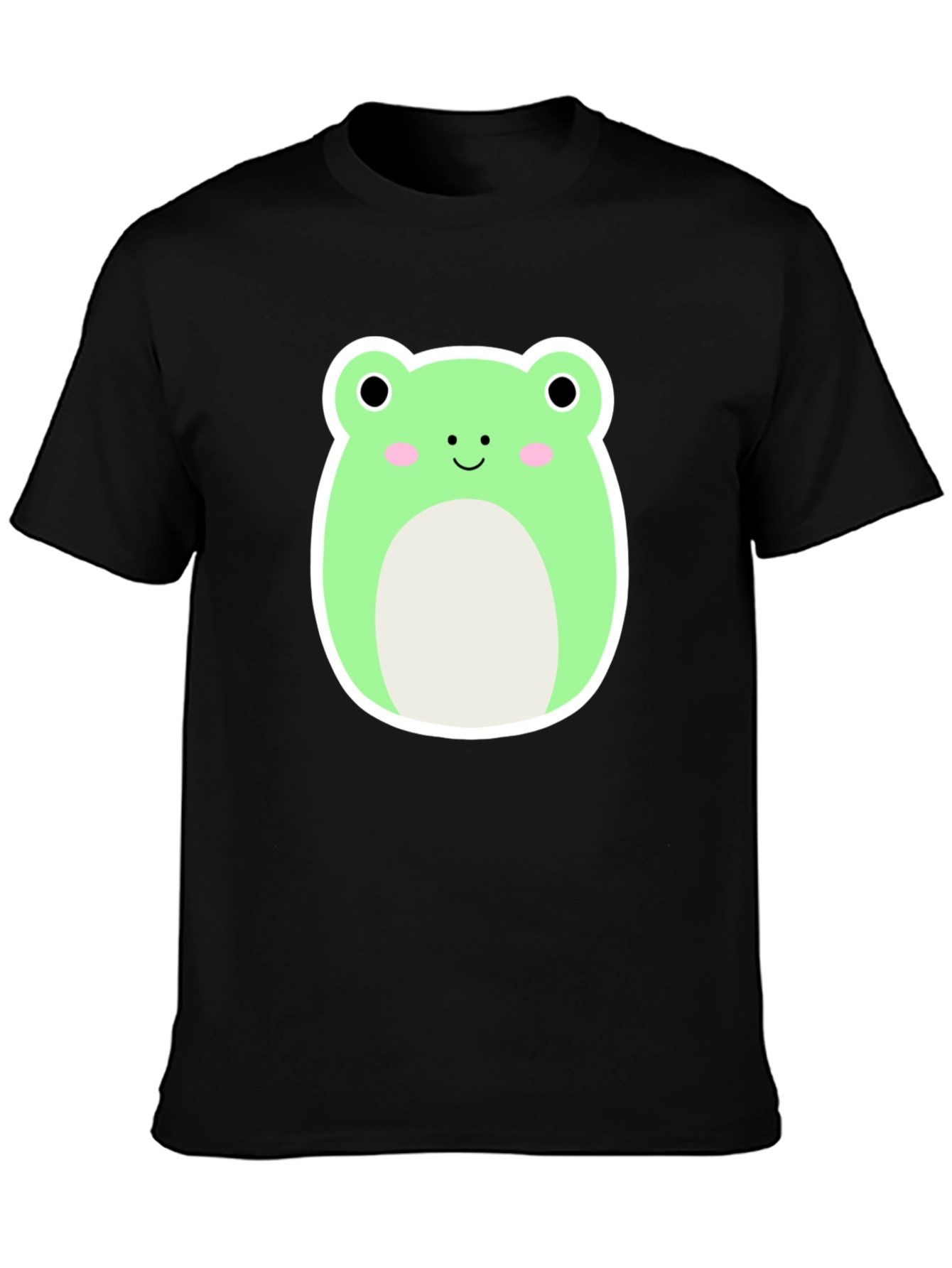 Cute Frog Graphic Tee - Soft Black T-Shirt