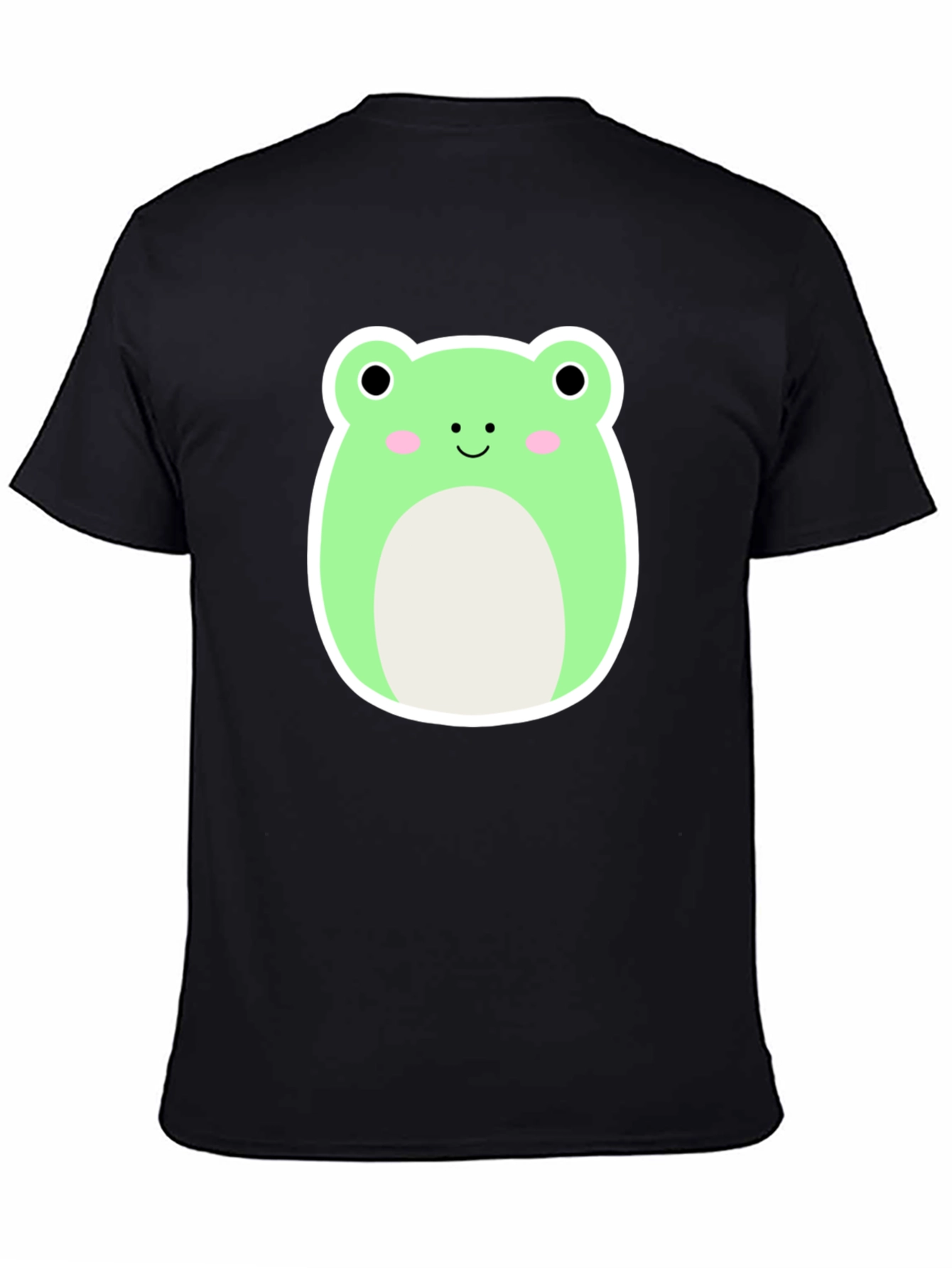 Cute Frog Graphic Tee - Soft Black T-Shirt