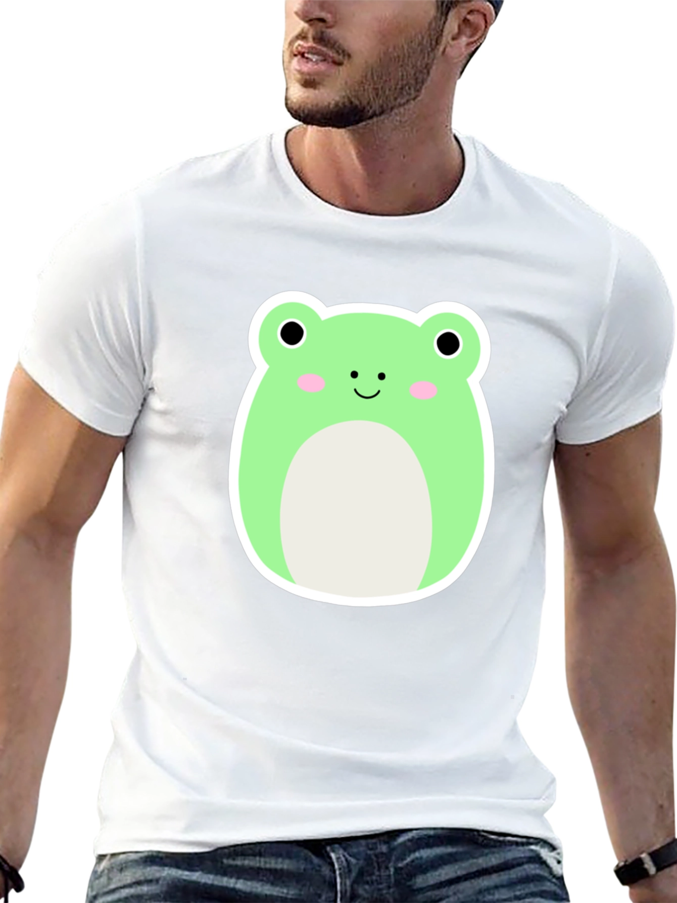 Cute Frog Graphic Tee - Soft Black T-Shirt