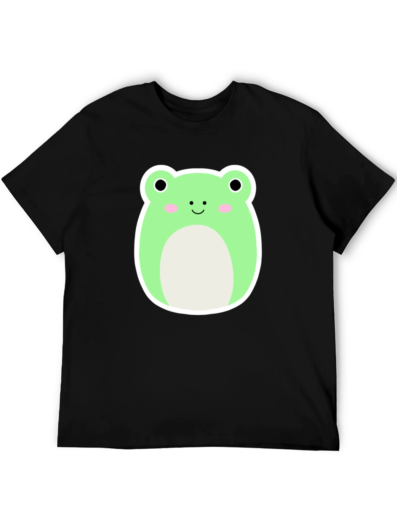 Cute Frog Graphic Tee - Soft Black T-Shirt