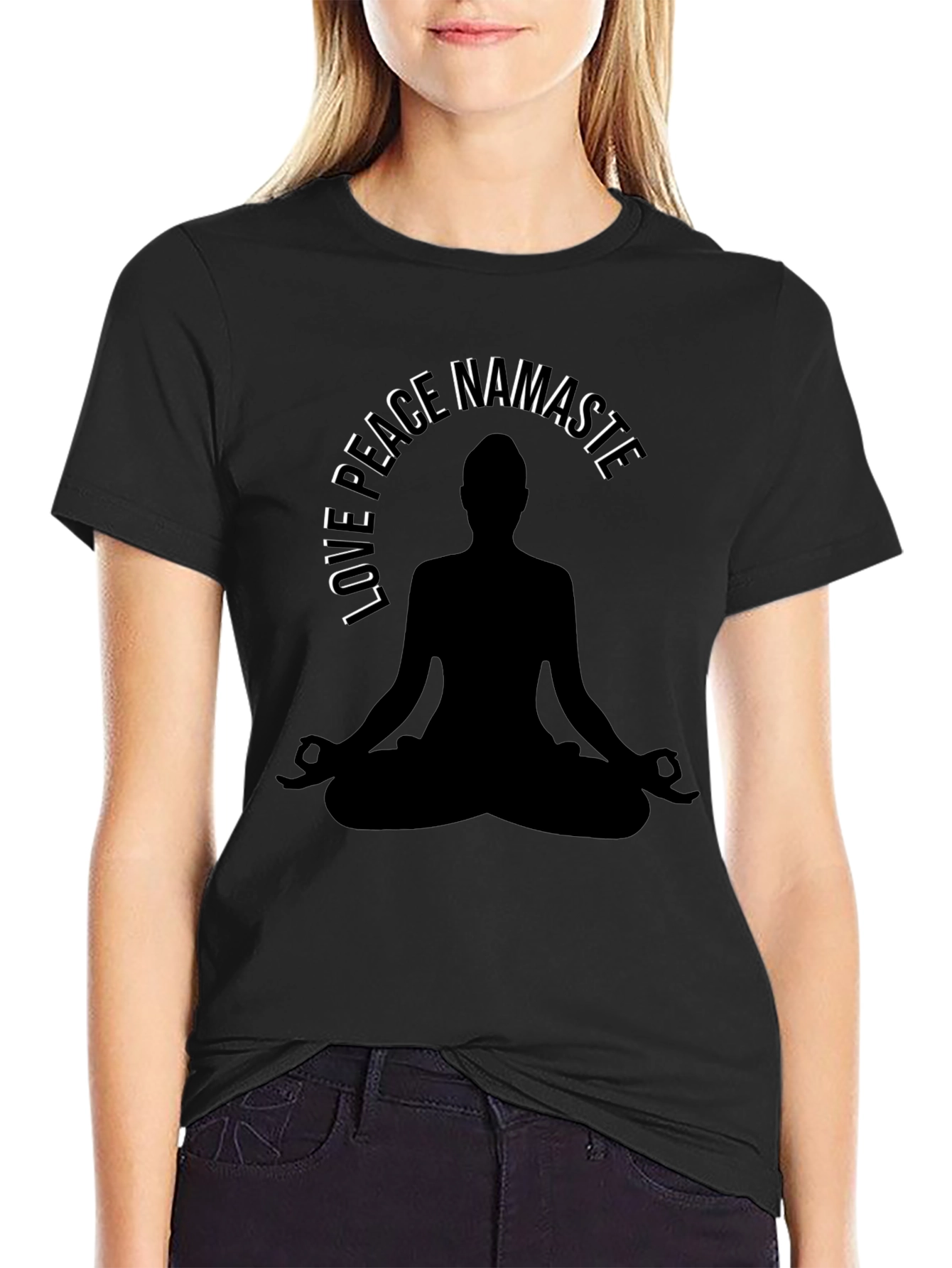 Yoga Meditation T-Shirt - Love Peace Namaste