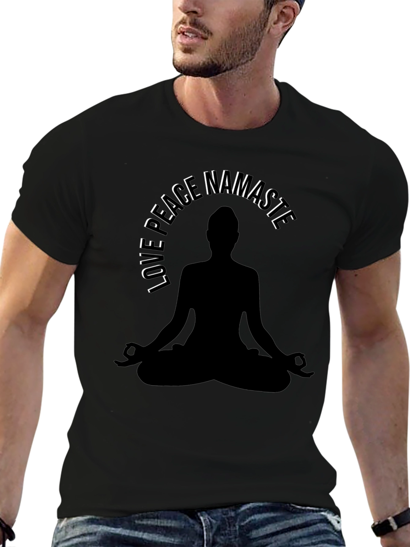 Yoga Meditation T-Shirt - Love Peace Namaste