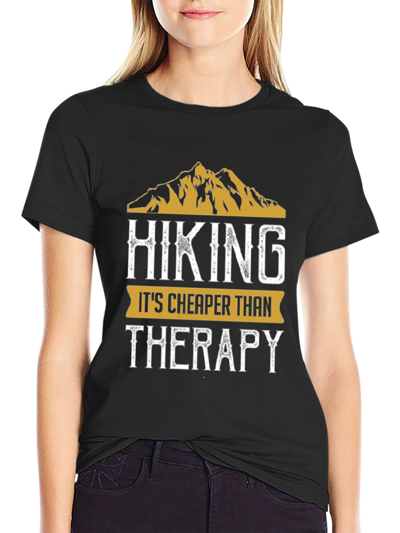 Hiking Cheaper Than Therapy Graphic Tee