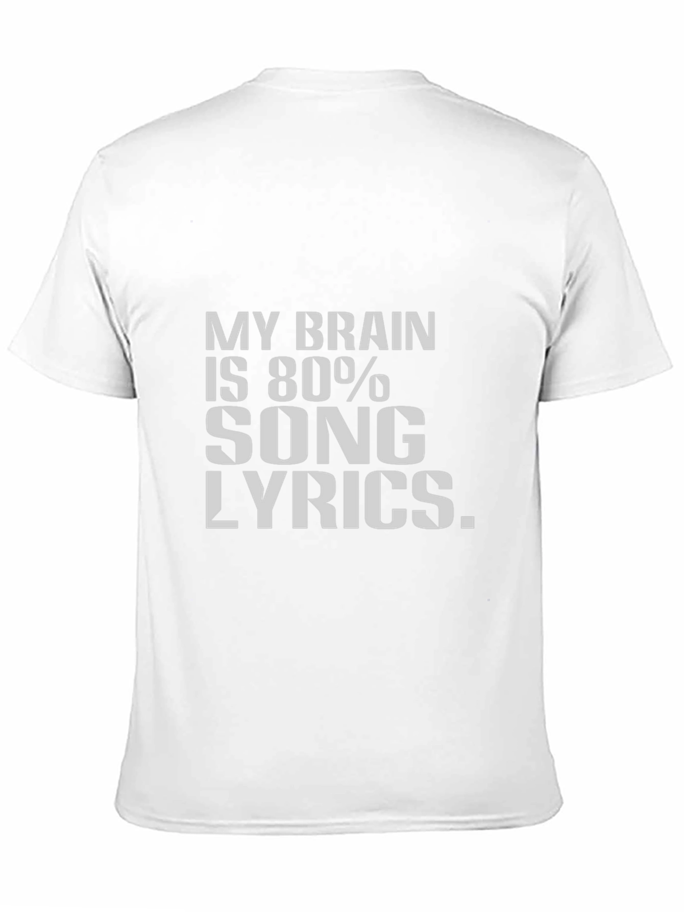 Song Lyrics Brain T-Shirt - Black Cotton Tee