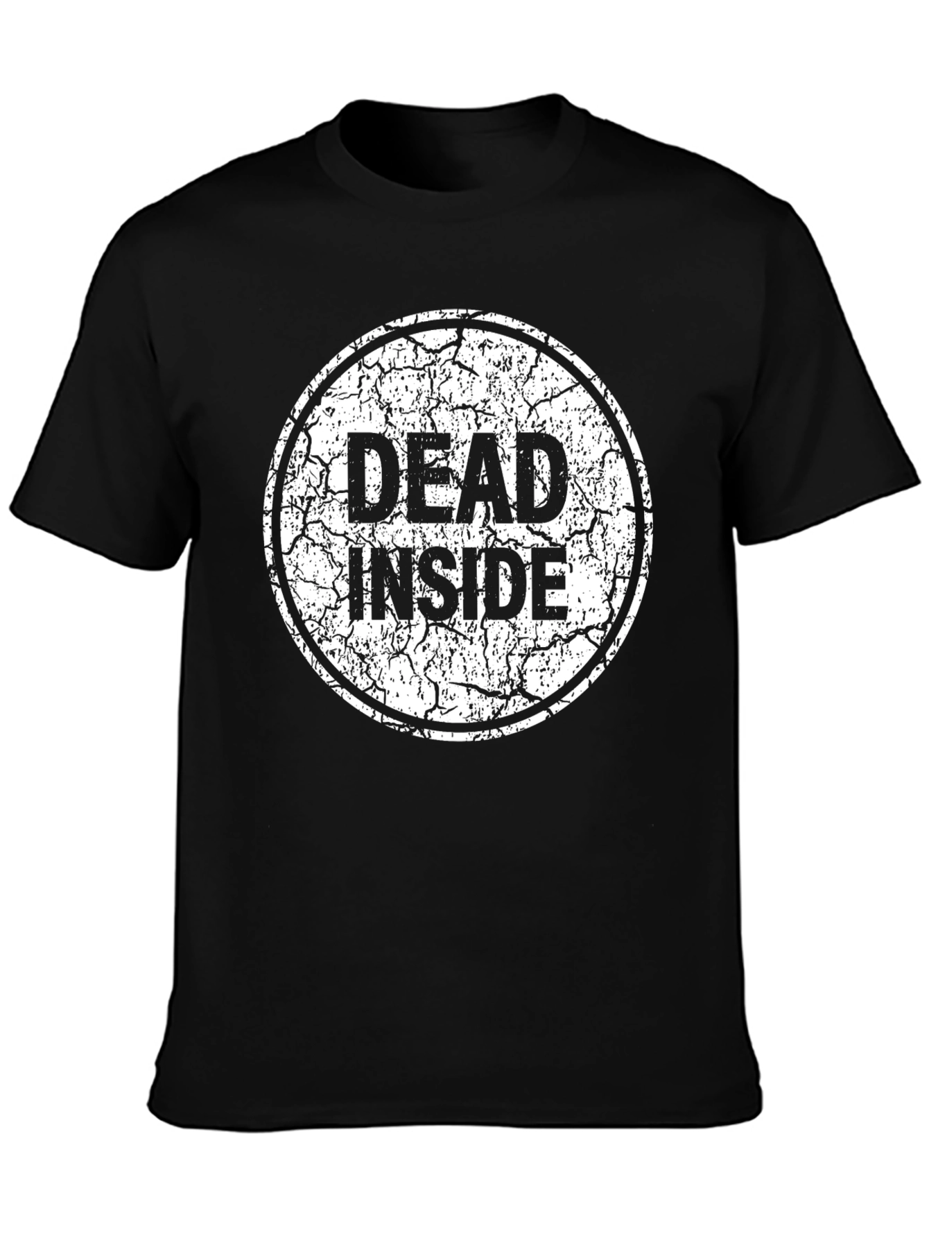 Dead Inside Graphic Print Black T-Shirt