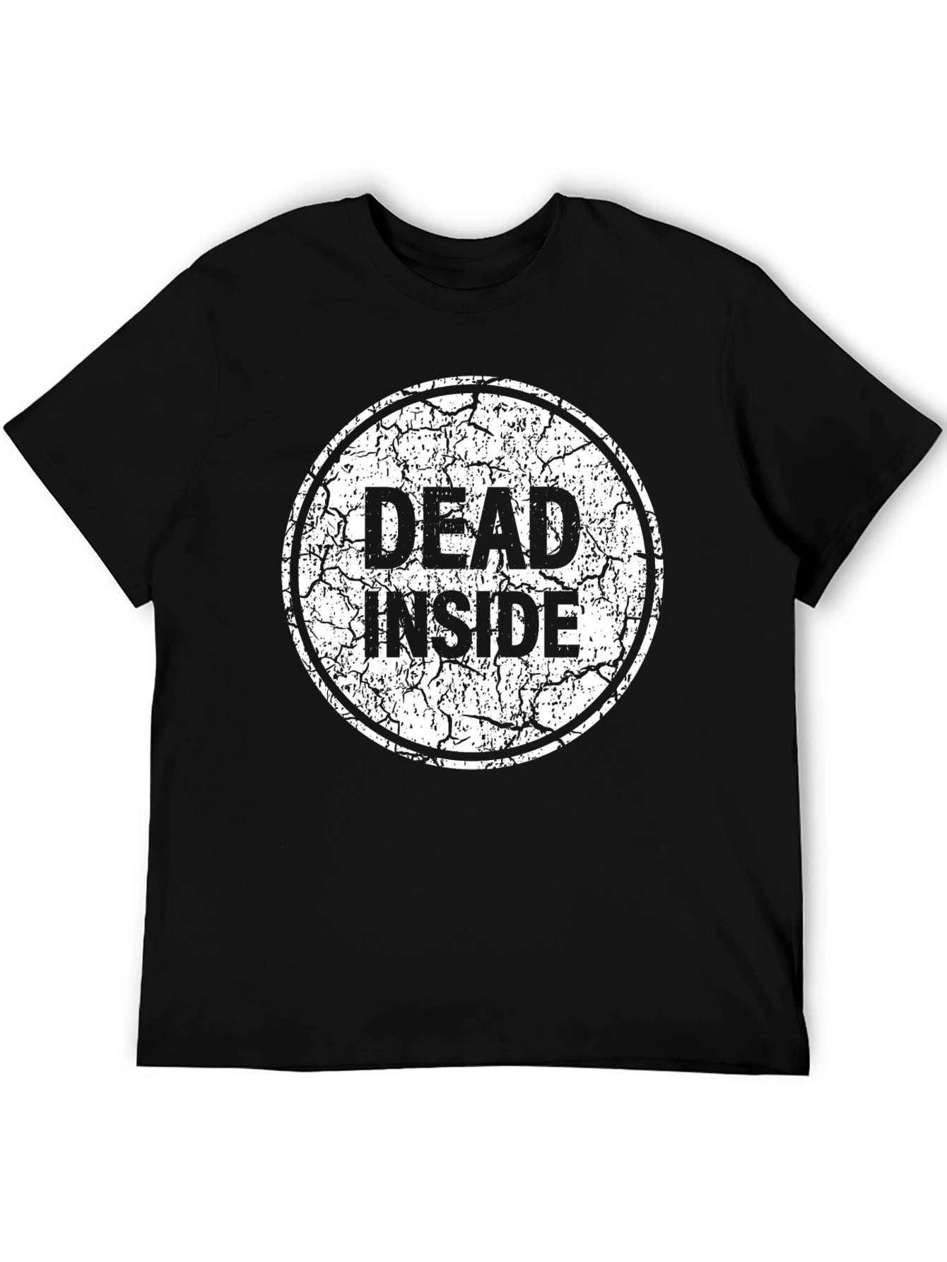 Dead Inside Graphic Print Black T-Shirt
