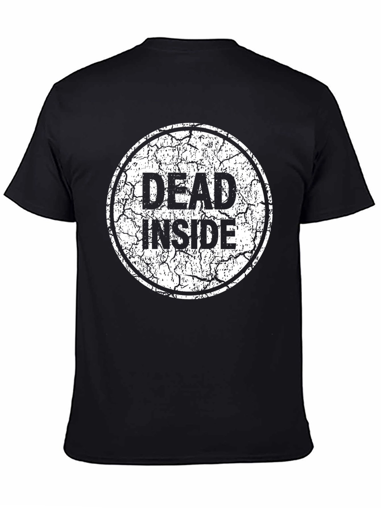 Dead Inside Graphic Print Black T-Shirt