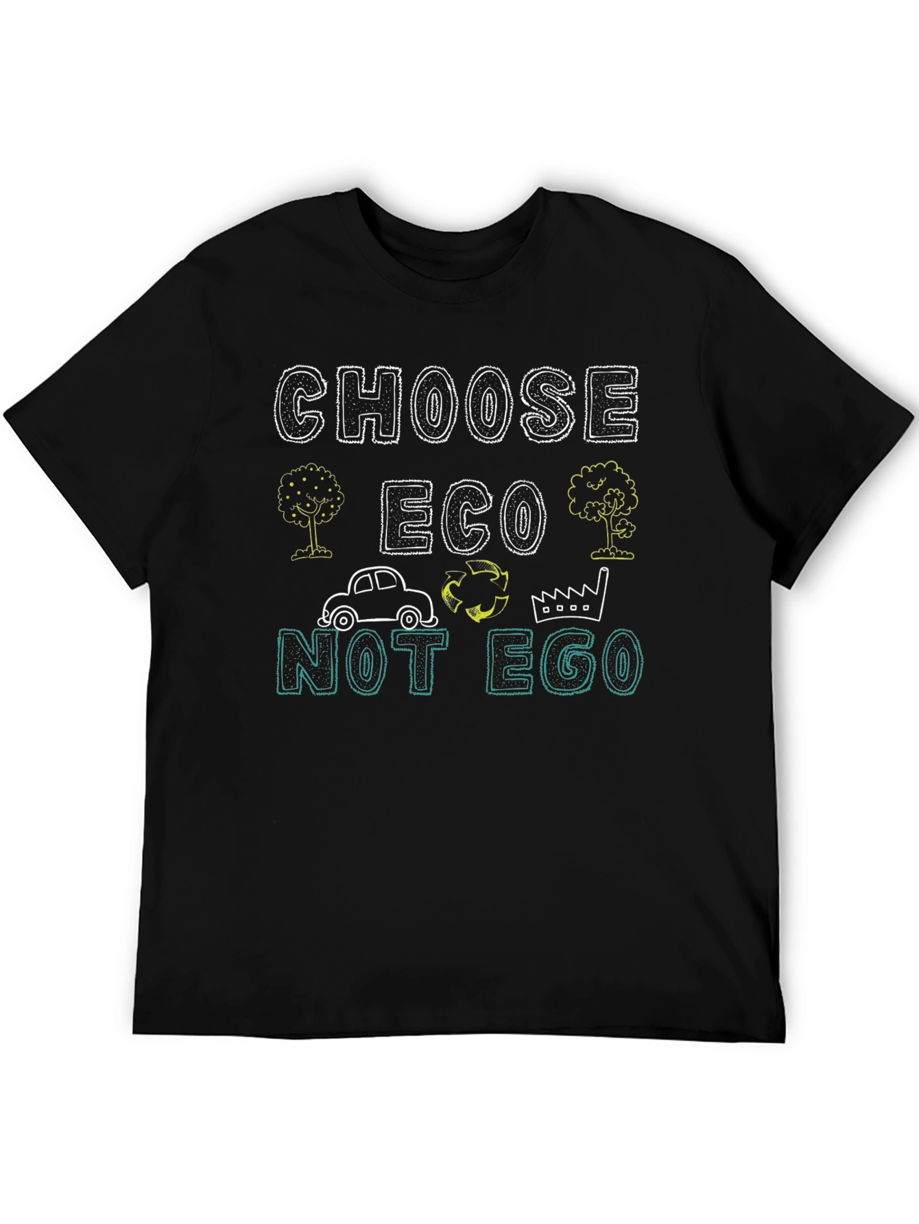 Eco-Friendly Black Graphic Tee