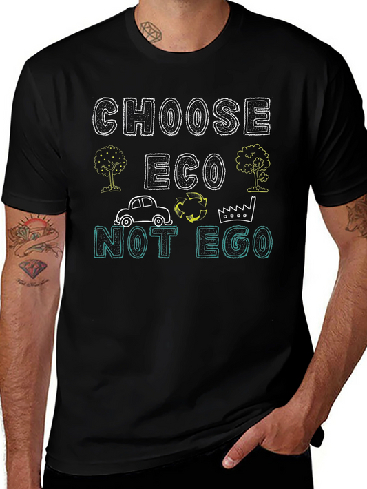 Eco-Friendly Black Graphic Tee
