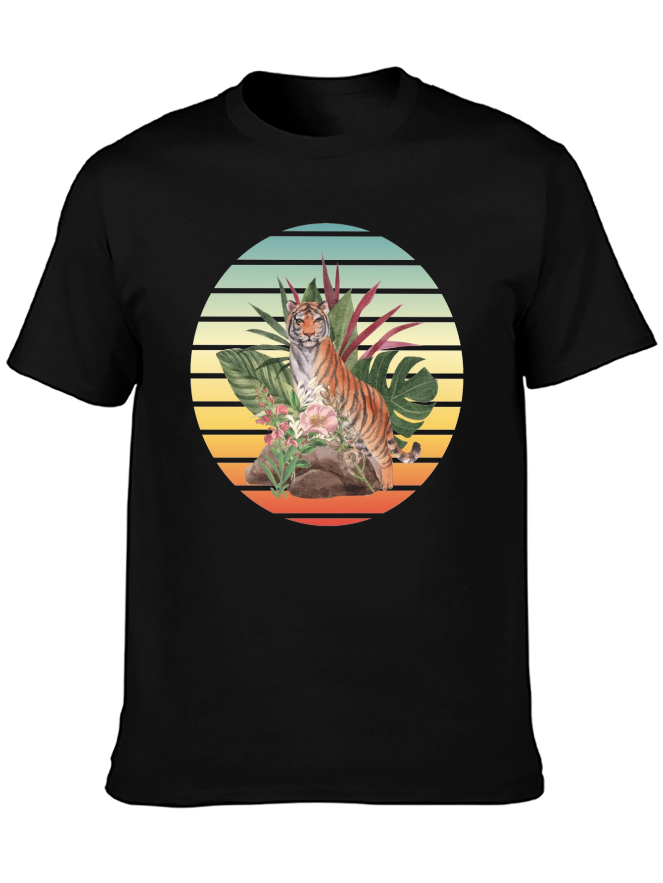 Tiger Jungle T-Shirt: Retro Graphic Tee