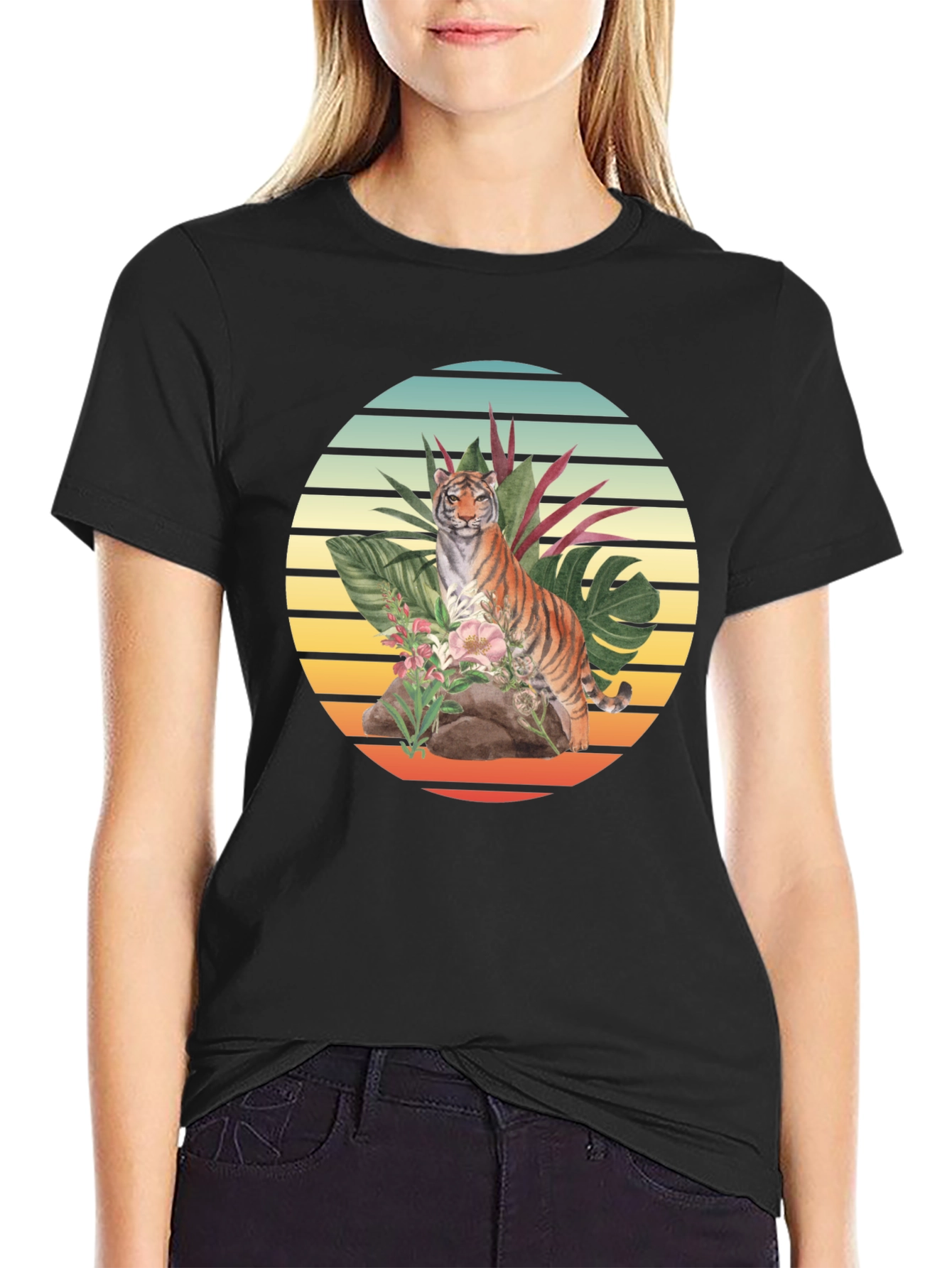 Tiger Jungle T-Shirt: Retro Graphic Tee