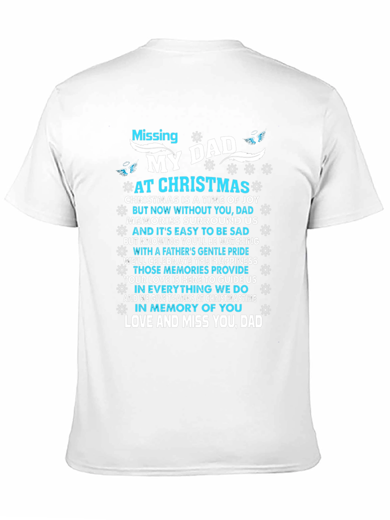 Missing My Dad at Christmas Memorial T-Shirt