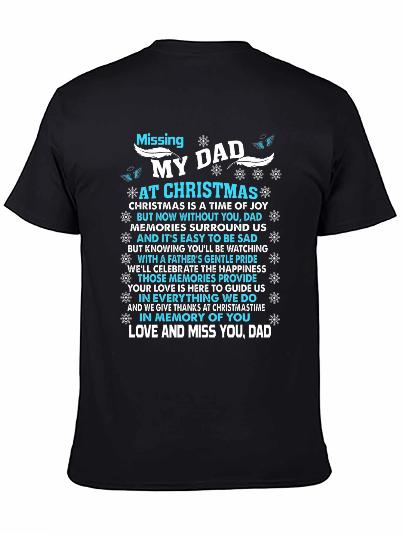 Missing My Dad at Christmas Memorial T-Shirt