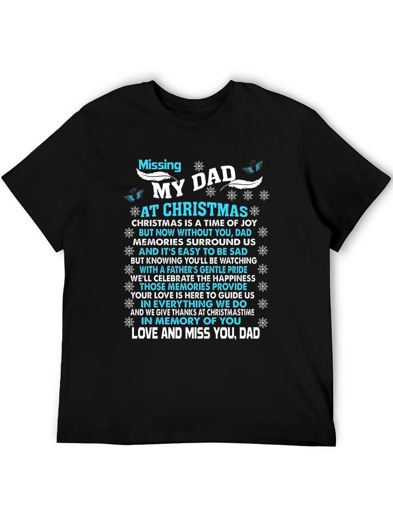 Missing My Dad at Christmas Memorial T-Shirt