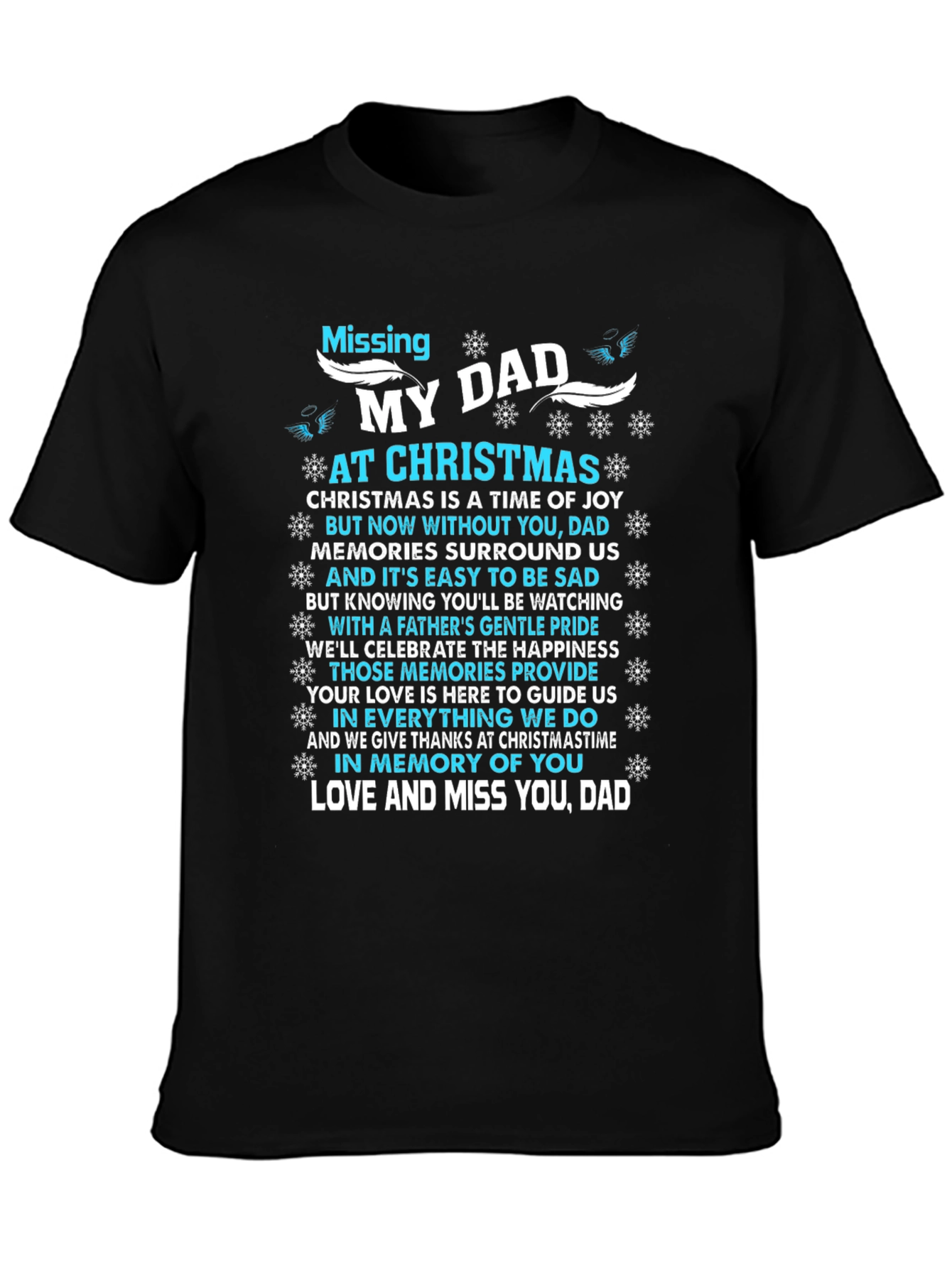 Missing My Dad at Christmas Memorial T-Shirt