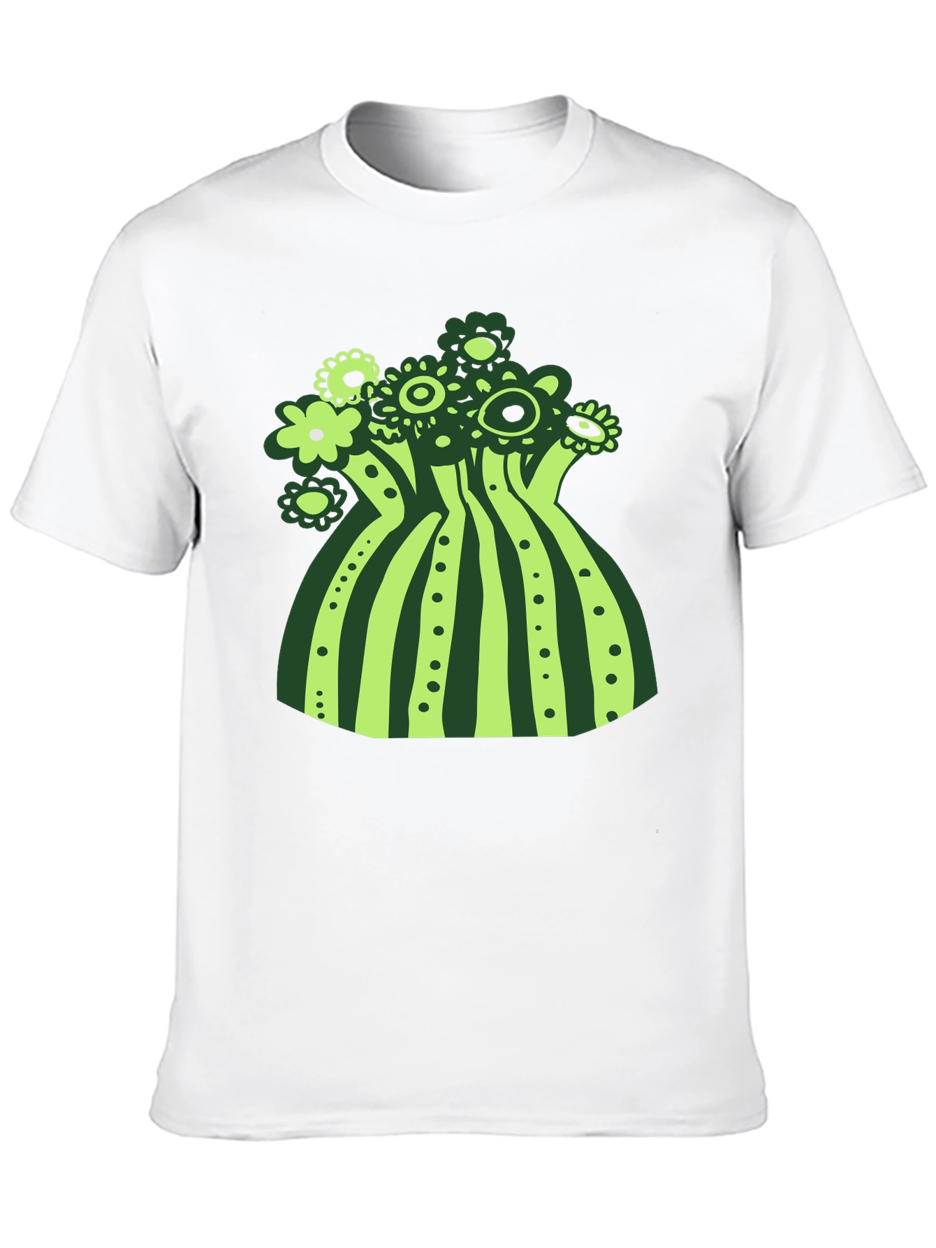 Funky Floral Graphic Tee - Black Cotton T-Shirt