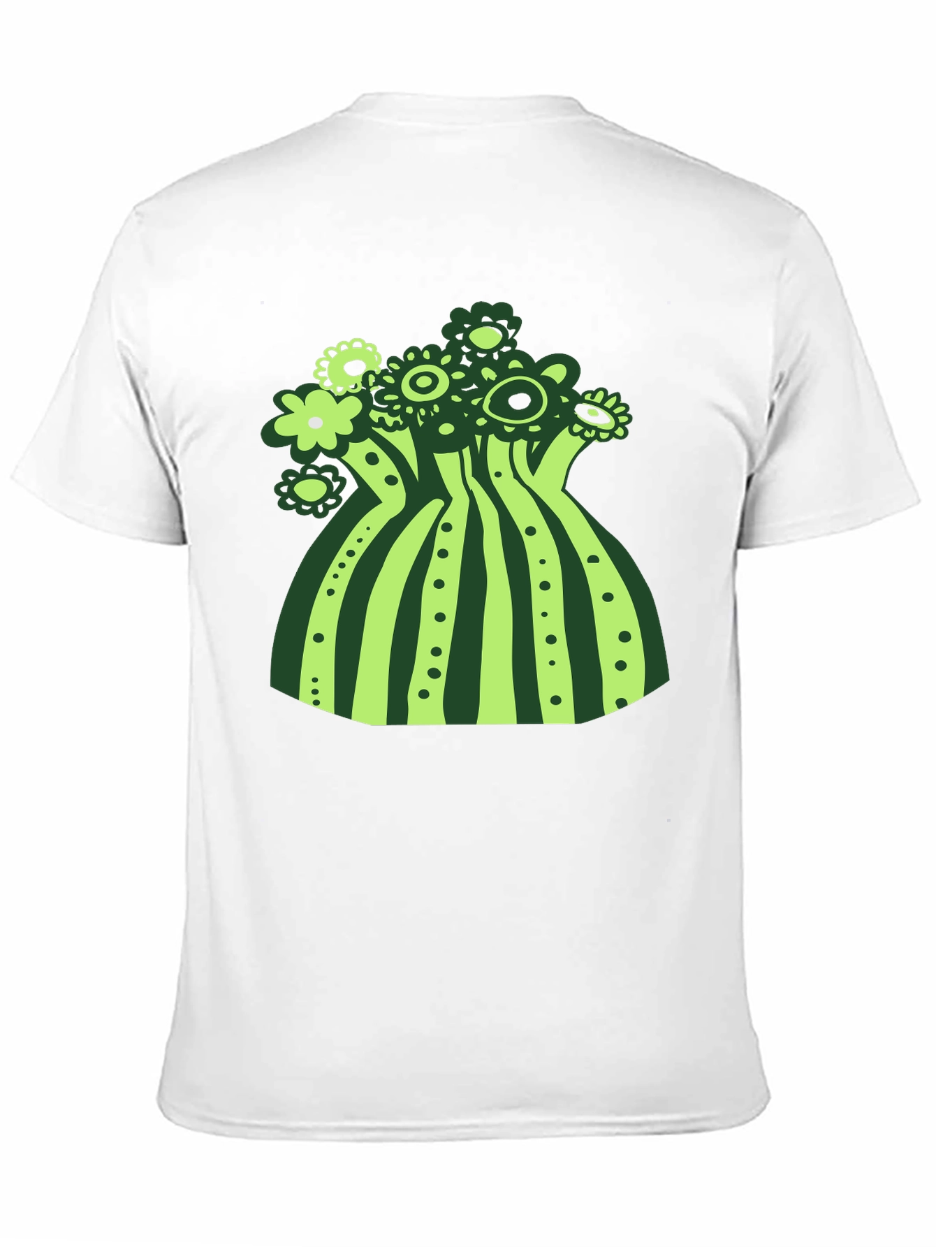 Funky Floral Graphic Tee - Black Cotton T-Shirt