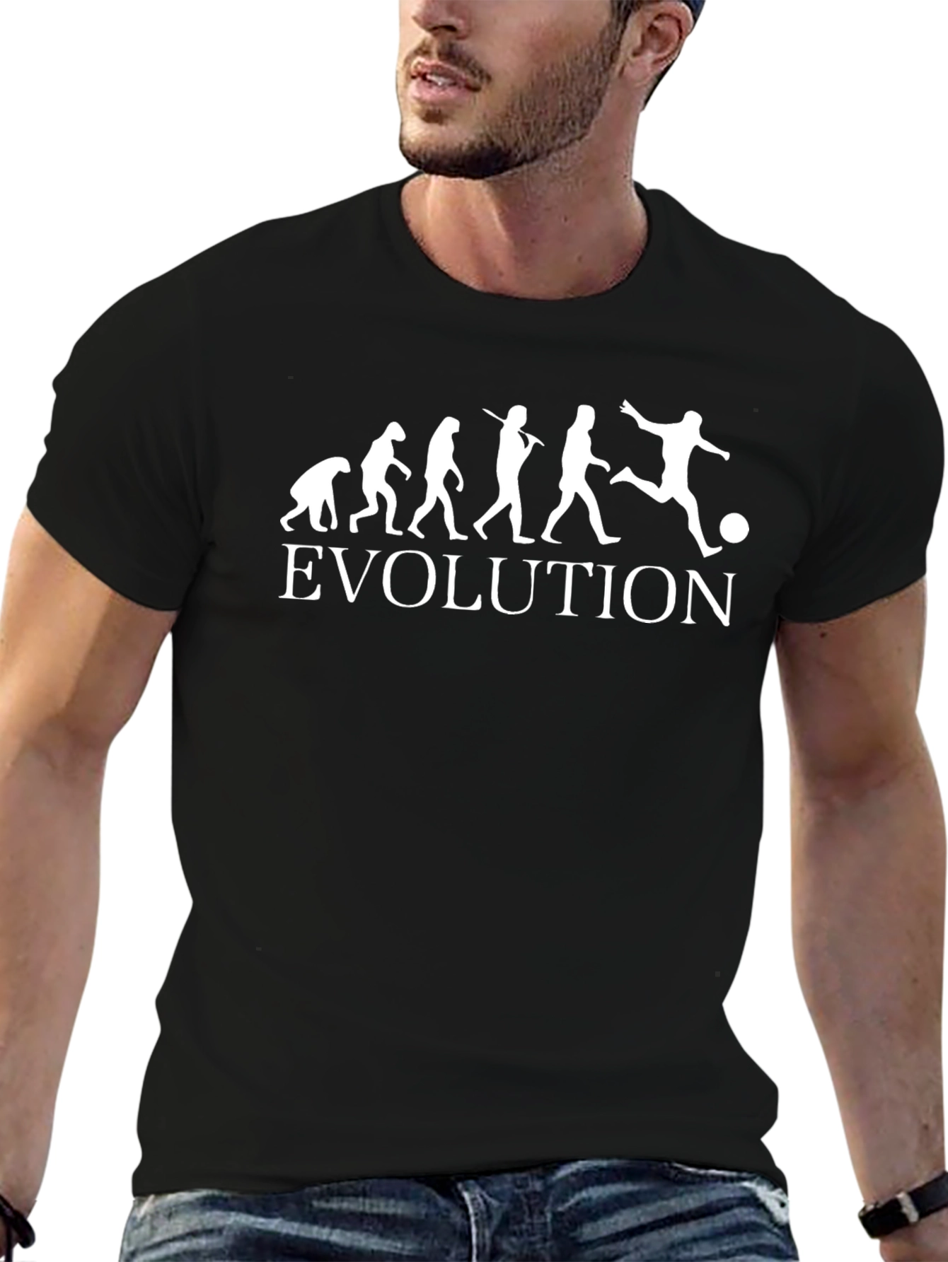 Evolution of Soccer T-Shirt - Black