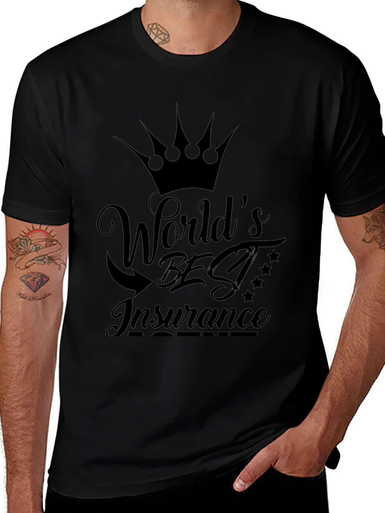 Worlds Best Insurance T-Shirt - Crown Design