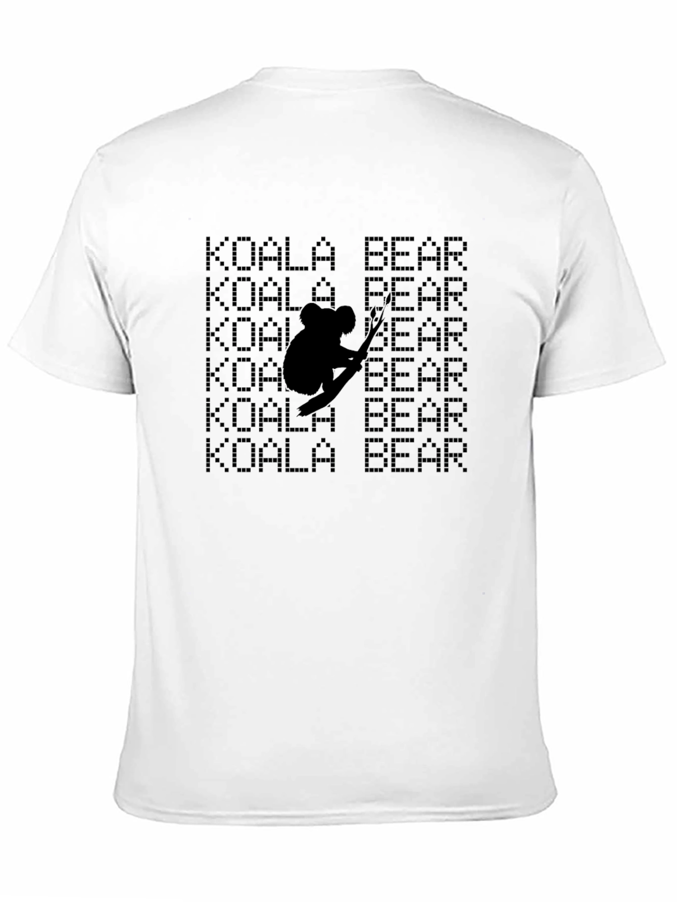 Koala Bear Graphic Print Black T-Shirt