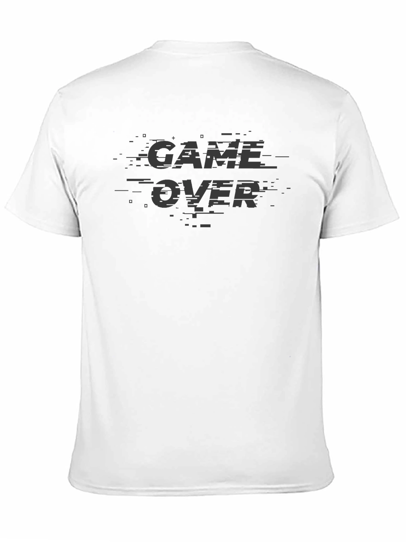 Game Over Glitch T-Shirt - Black Gaming Tee