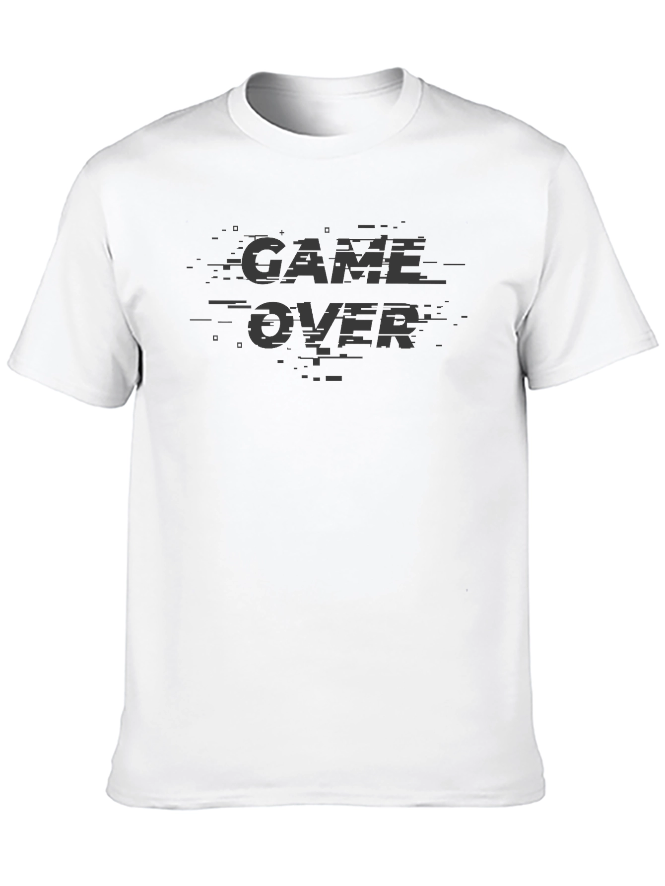 Game Over Glitch T-Shirt - Black Gaming Tee