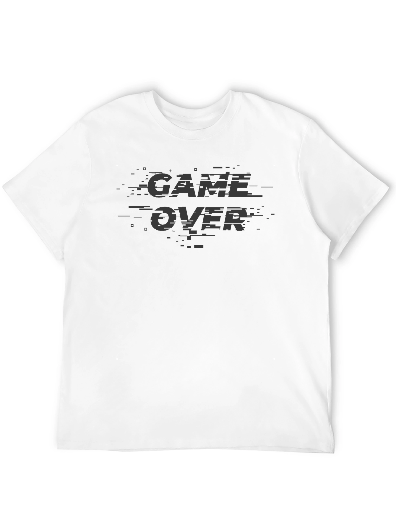 Game Over Glitch T-Shirt - Black Gaming Tee