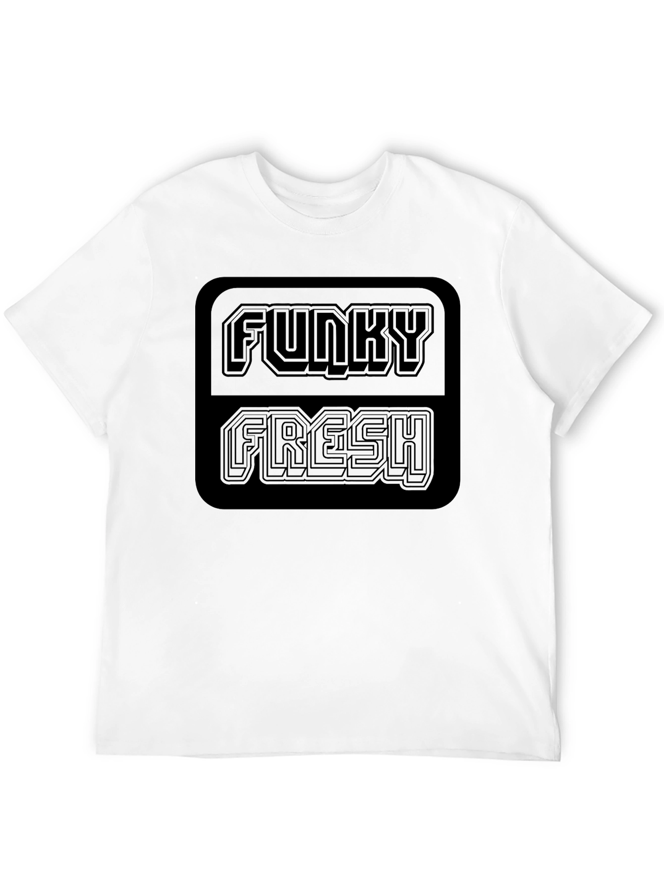 Funky Fresh Graphic Tee - Black Crew Neck T-Shirt