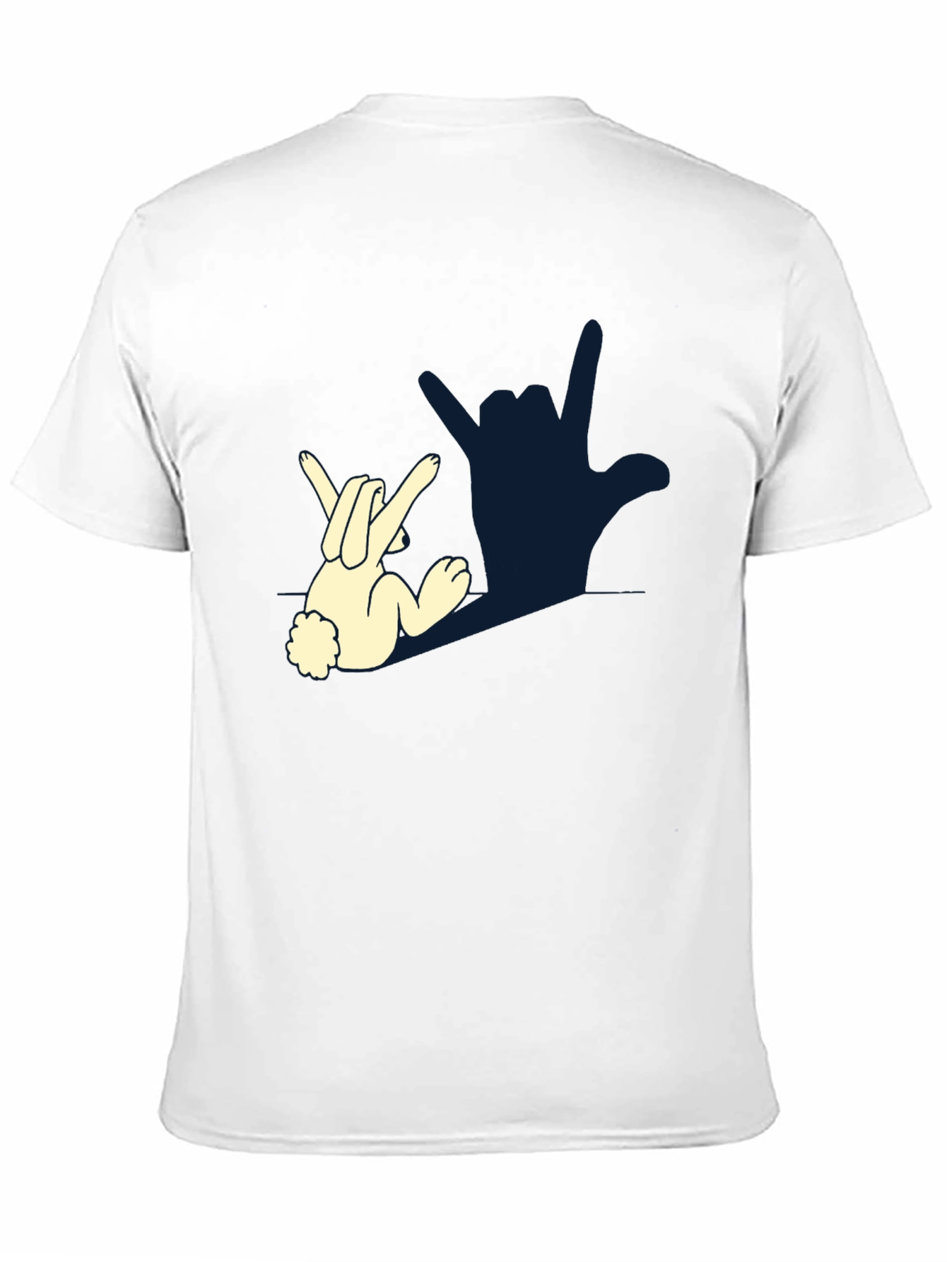 Funny Bunny I Love You Hand Sign Black T-Shirt