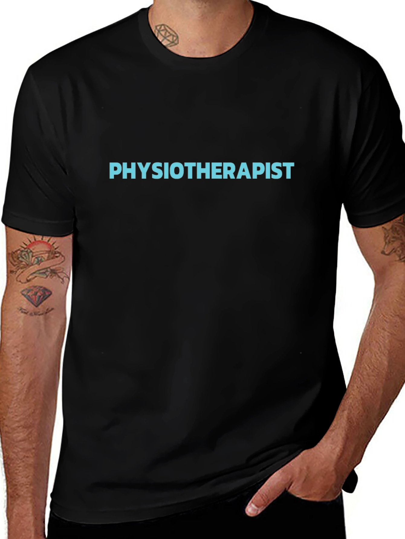 Physiotherapist Crew Neck T-Shirt - Black