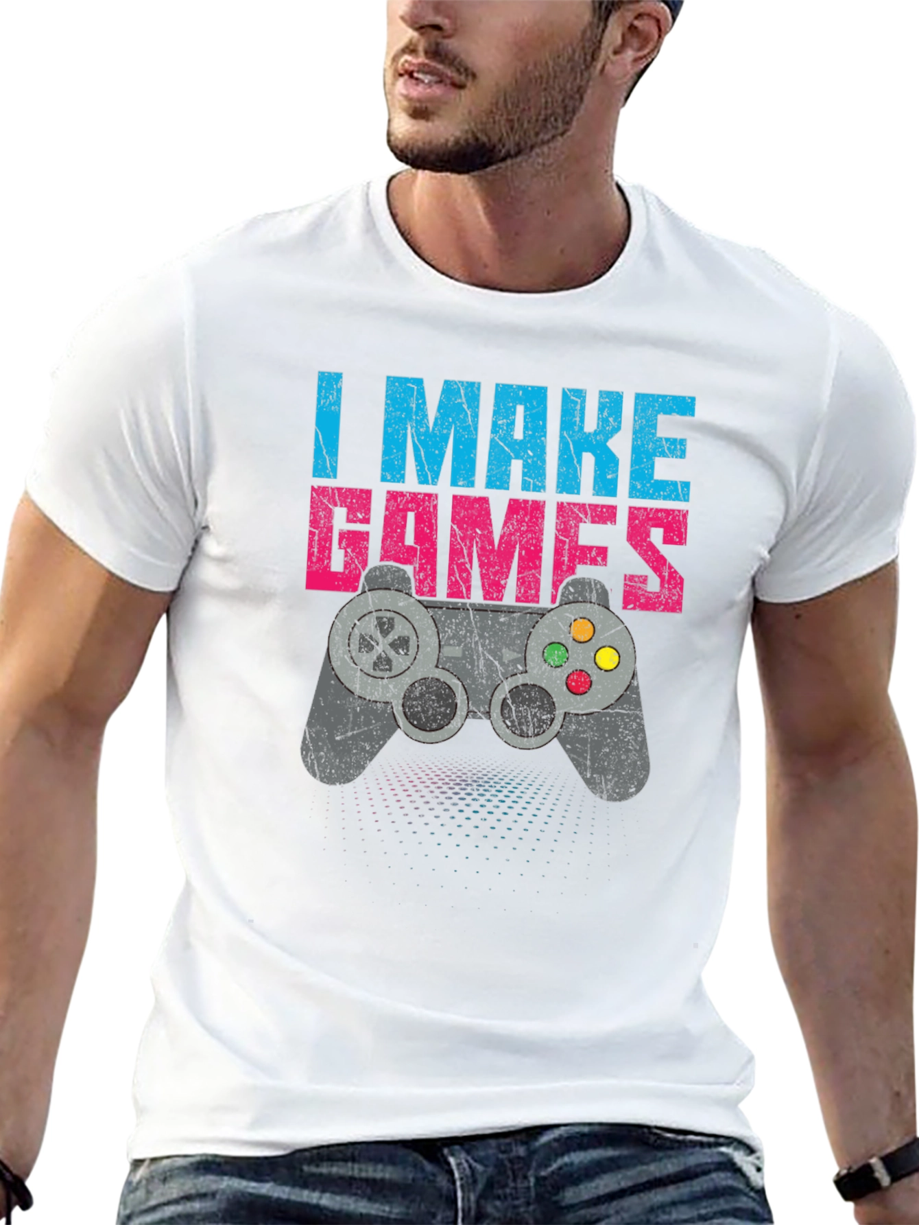 I Make Games T-Shirt - Gamer Controller Design