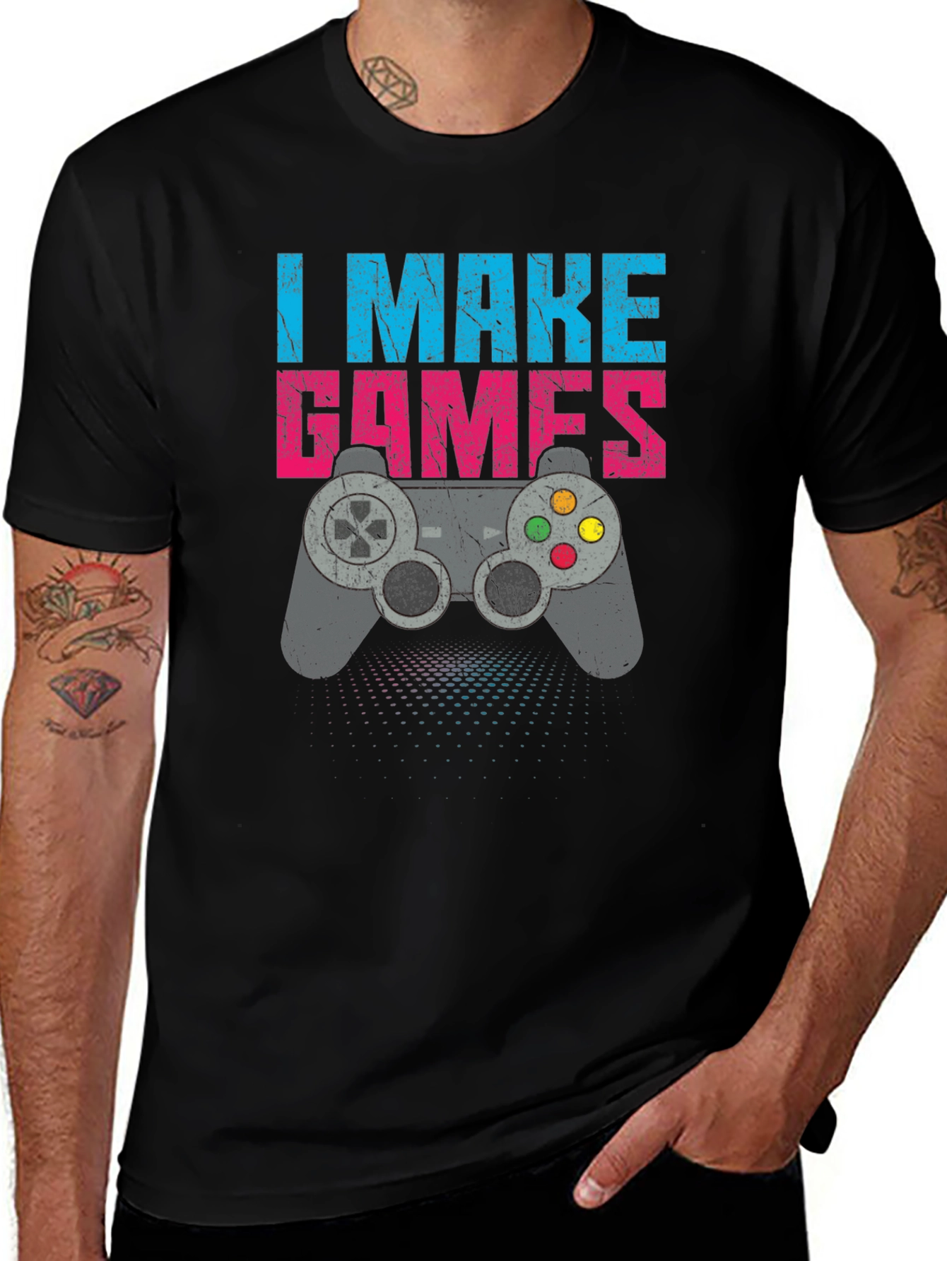 I Make Games T-Shirt - Gamer Controller Design