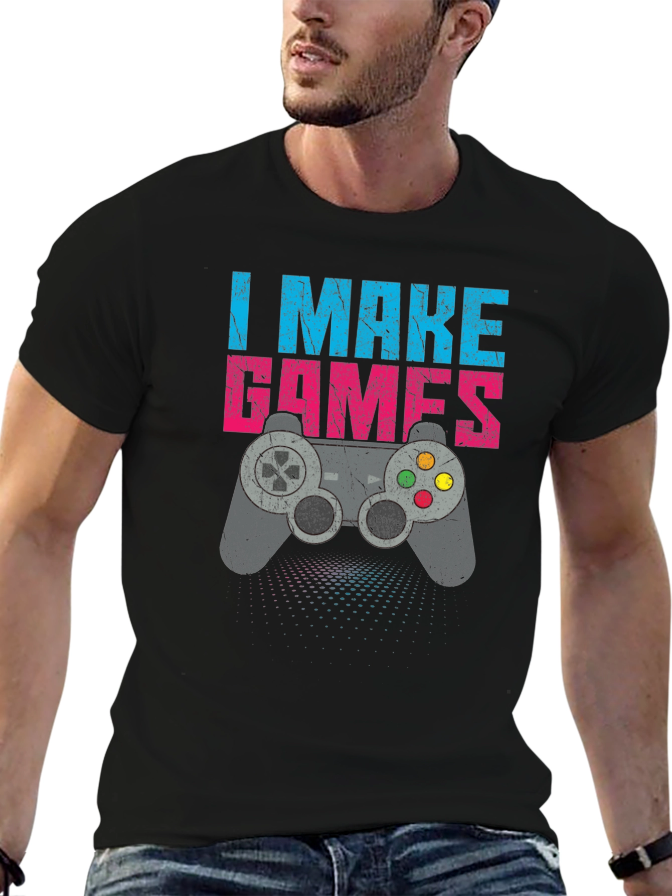 I Make Games T-Shirt - Gamer Controller Design