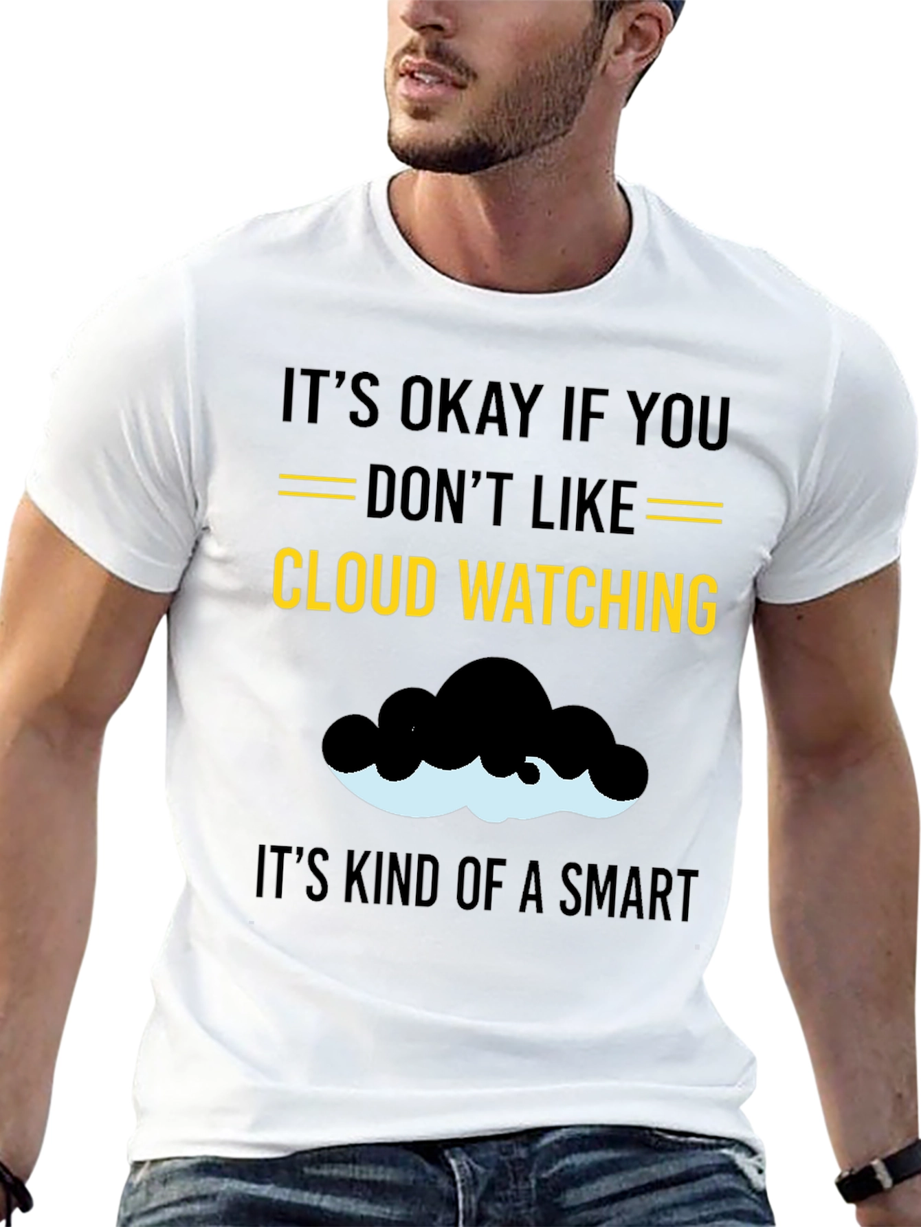 Cloud Watching Funny Graphic Tee
