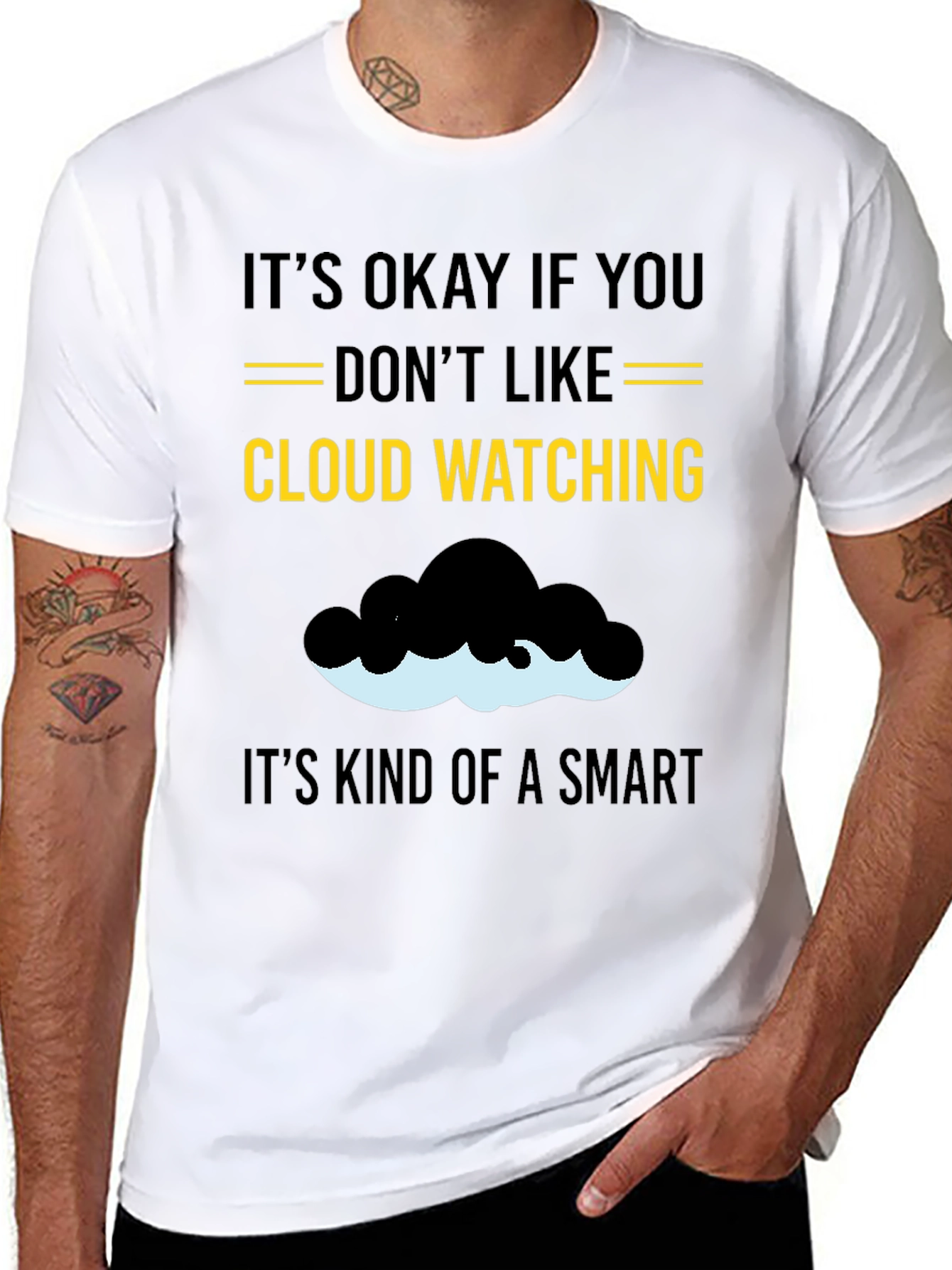 Cloud Watching Funny Graphic Tee