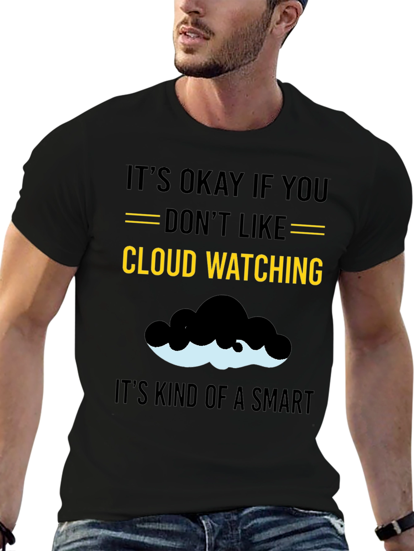 Cloud Watching Funny Graphic Tee