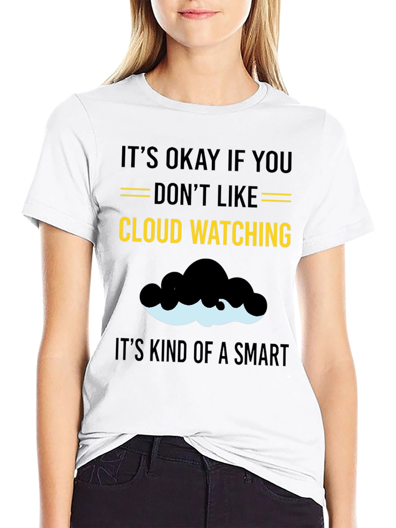 Cloud Watching Funny Graphic Tee