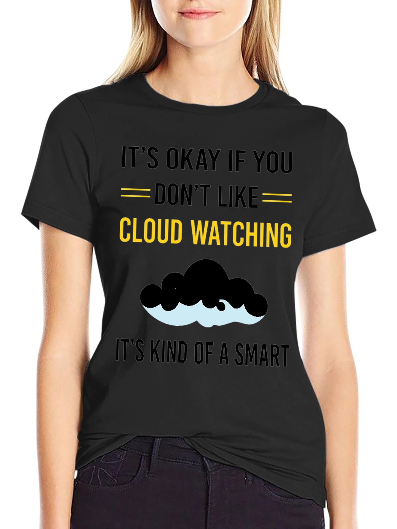 Cloud Watching Funny Graphic Tee