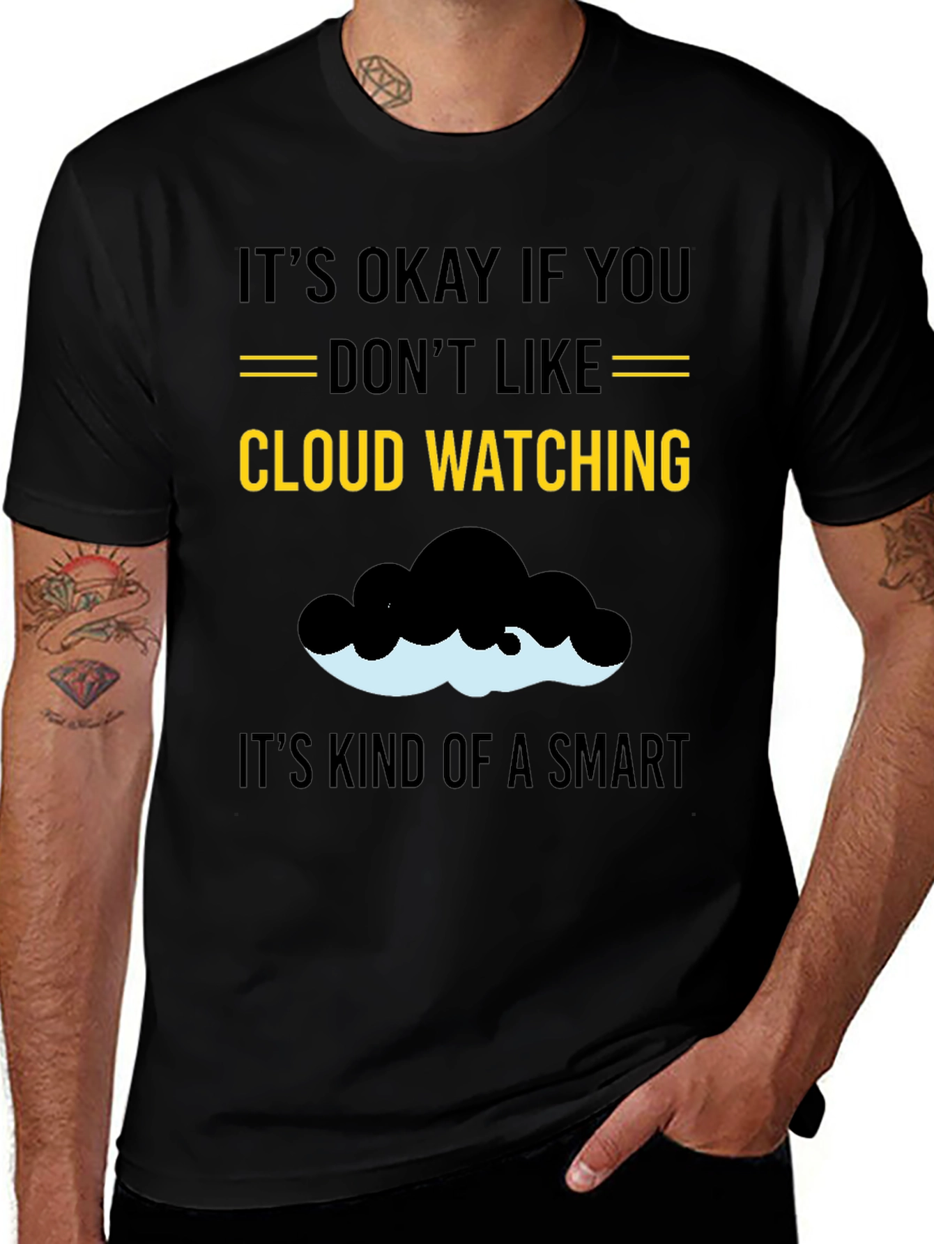Cloud Watching Funny Graphic Tee