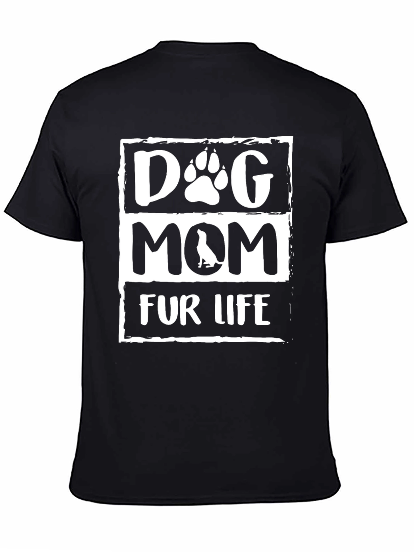 Dog Mom Fur Life Graphic T-Shirt