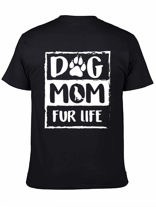 Dog Mom Fur Life Graphic T-Shirt
