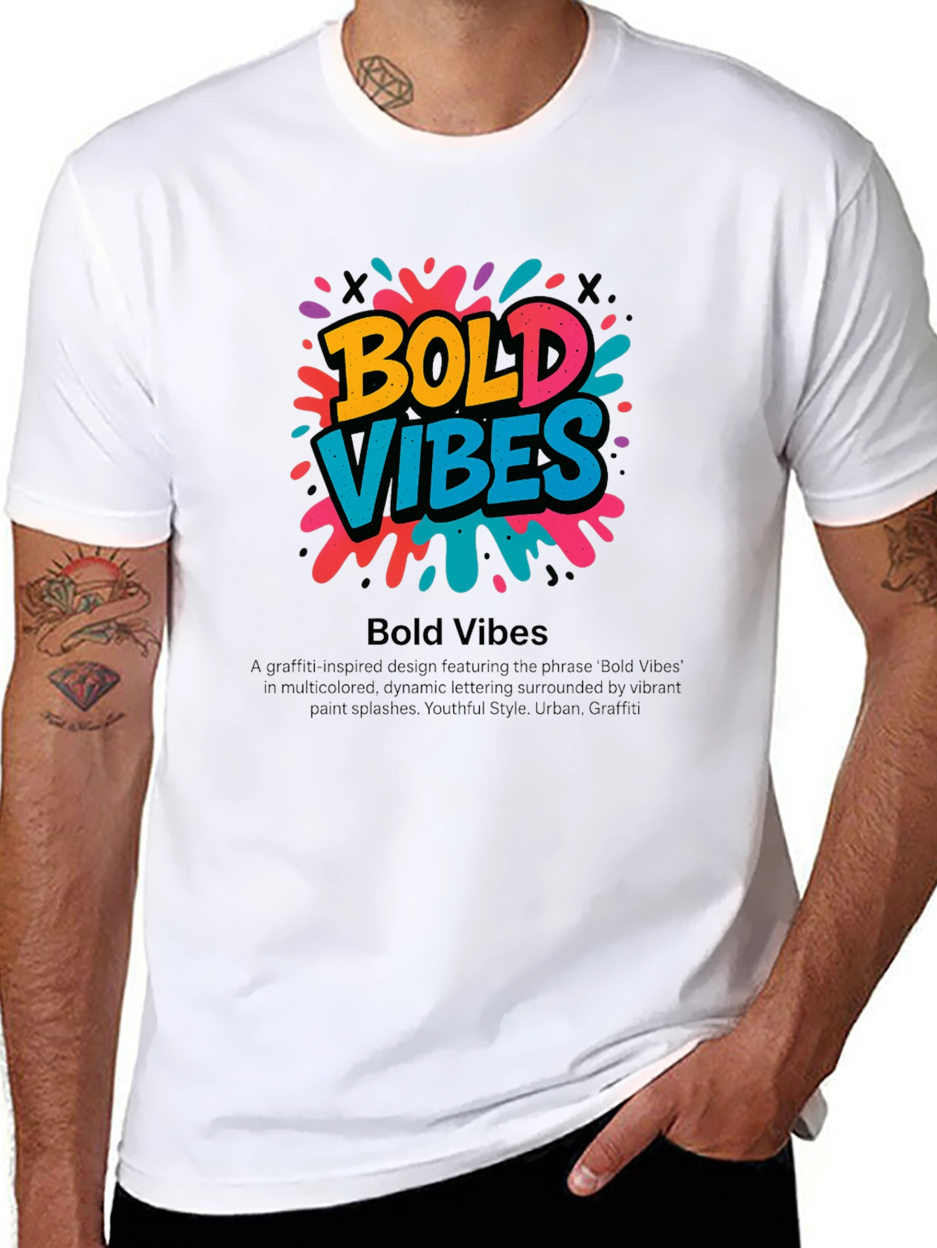 Bold Vibes Graphic Tee - Urban Style