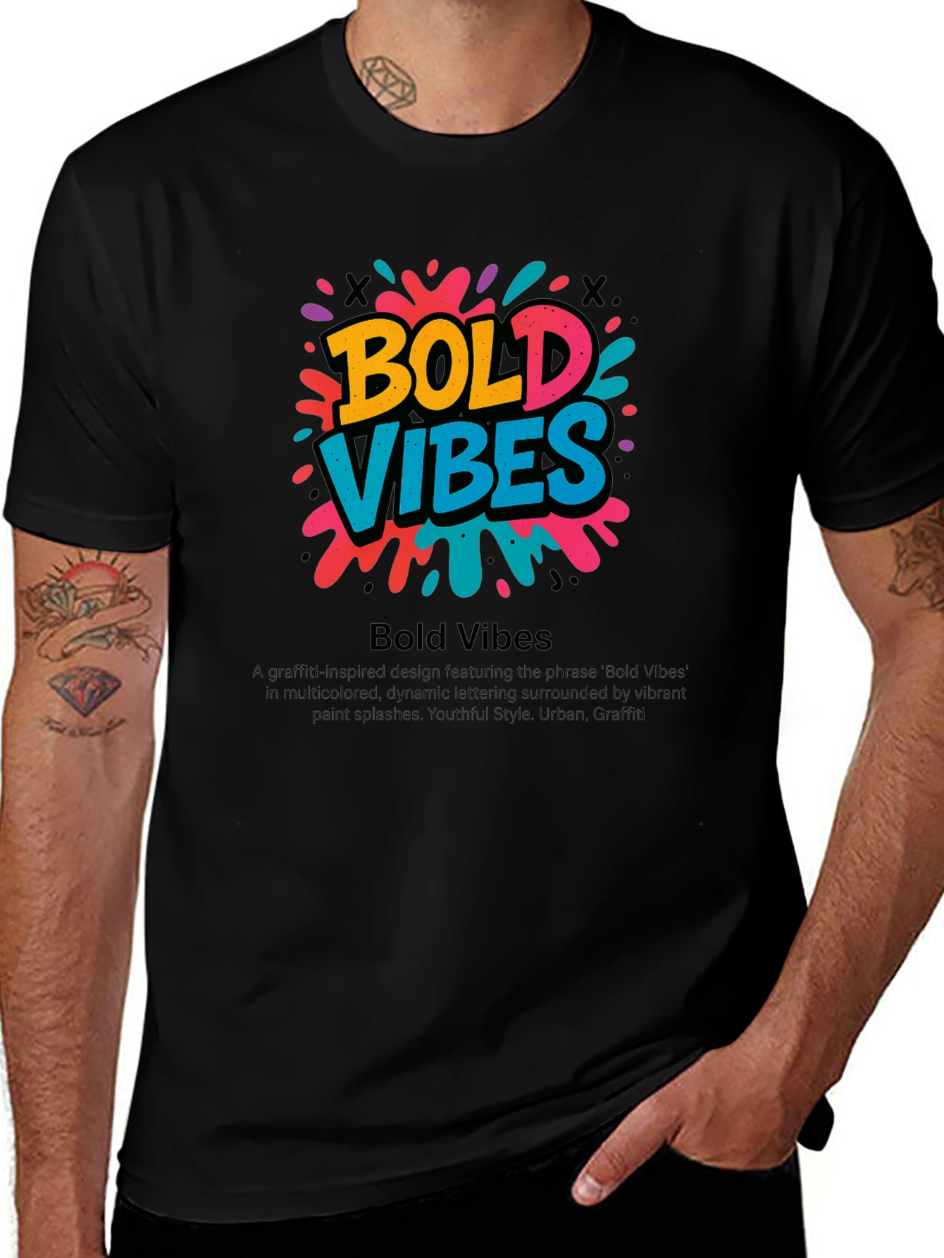 Bold Vibes Graphic Tee - Urban Style