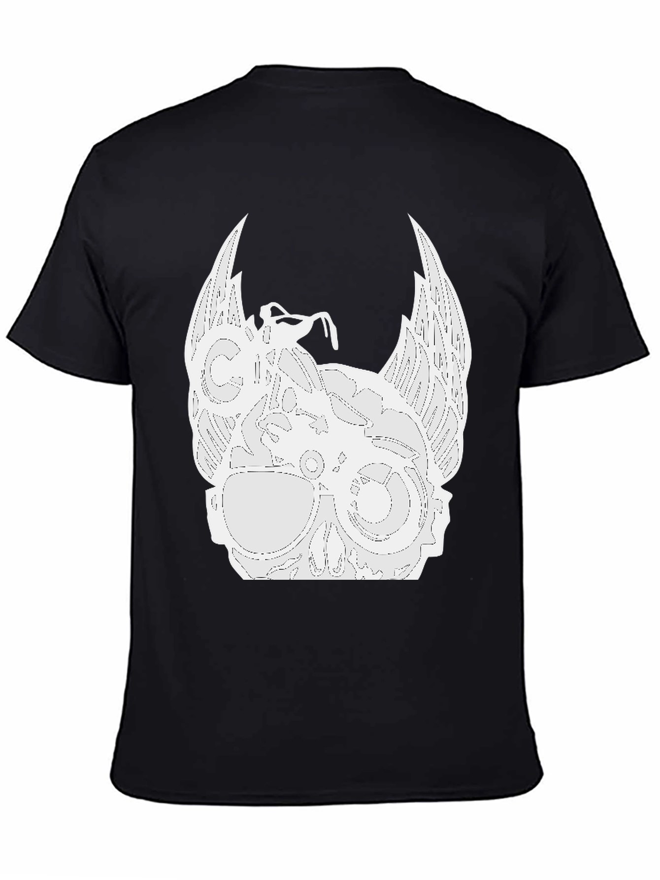 Biker Skull Wings Graphic Tee