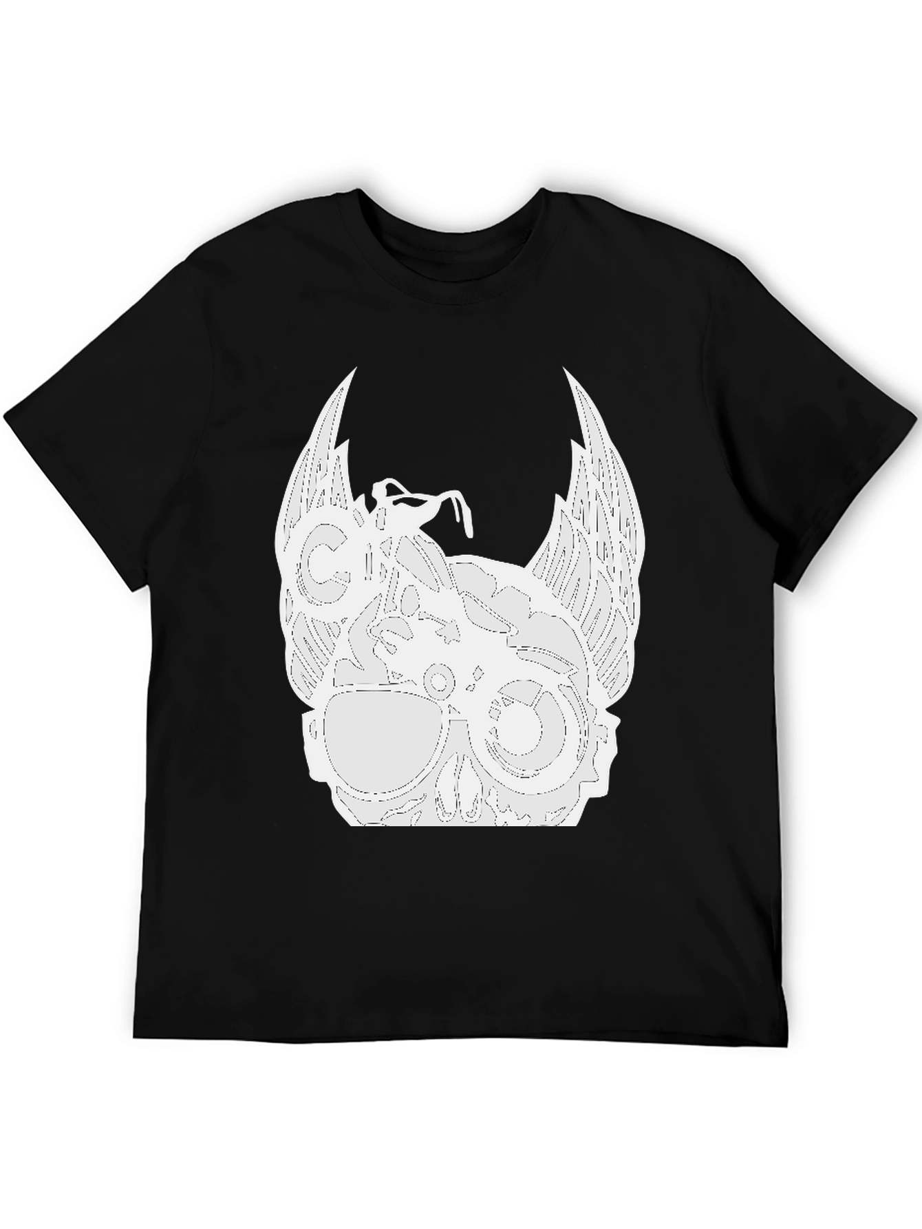 Biker Skull Wings Graphic Tee