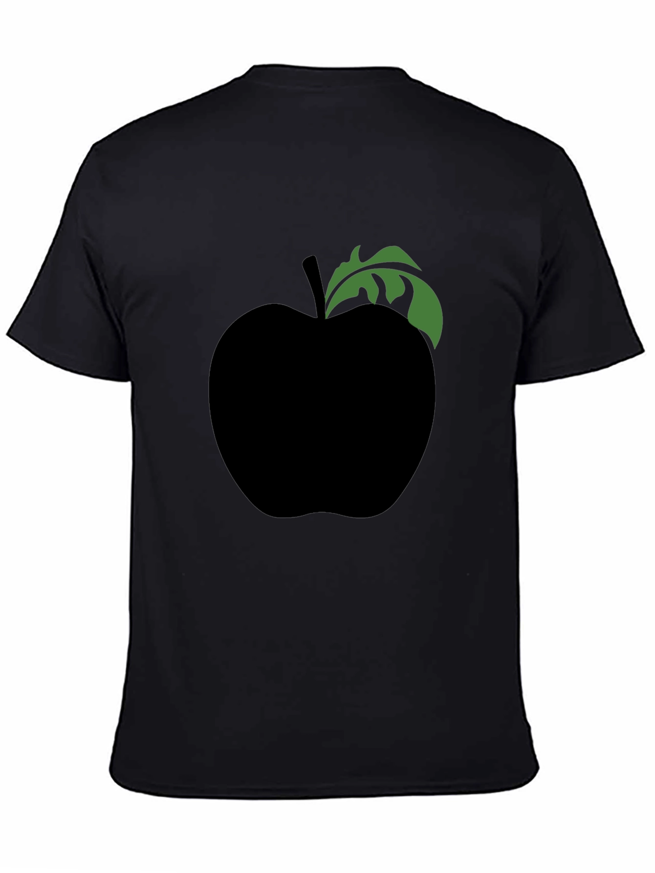 Black Apple Graphic Tee - Modern Casual Shirt